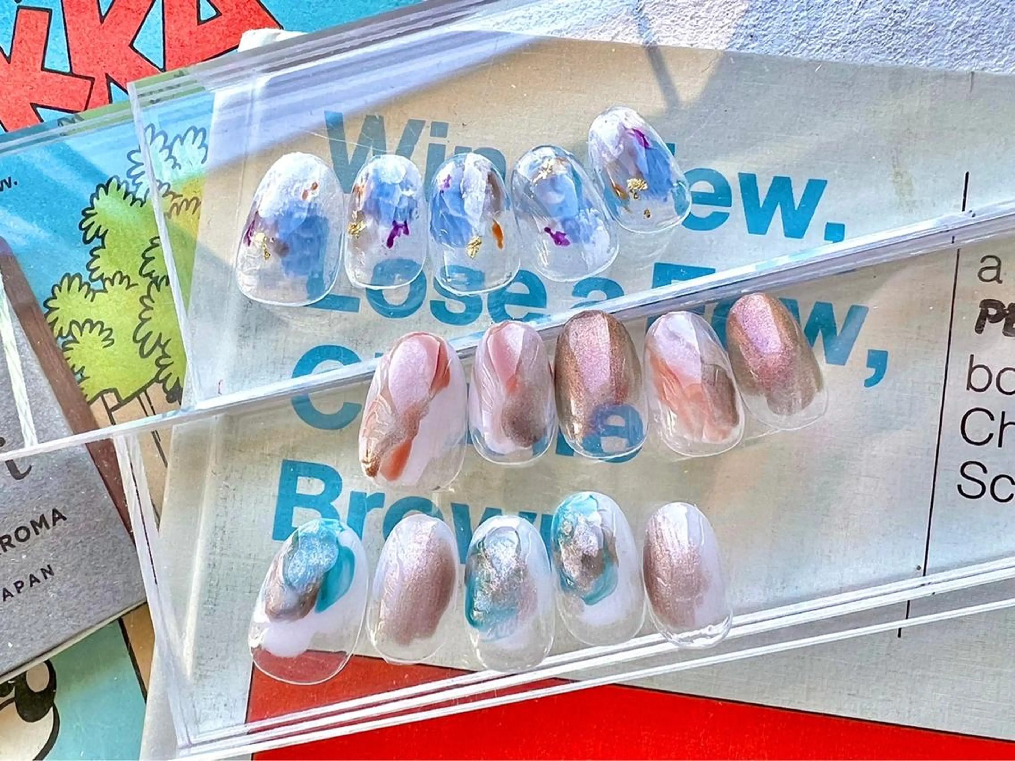 ネイル ハンドネイル 0203ムニムサン 💙Airiのネイルデザイン