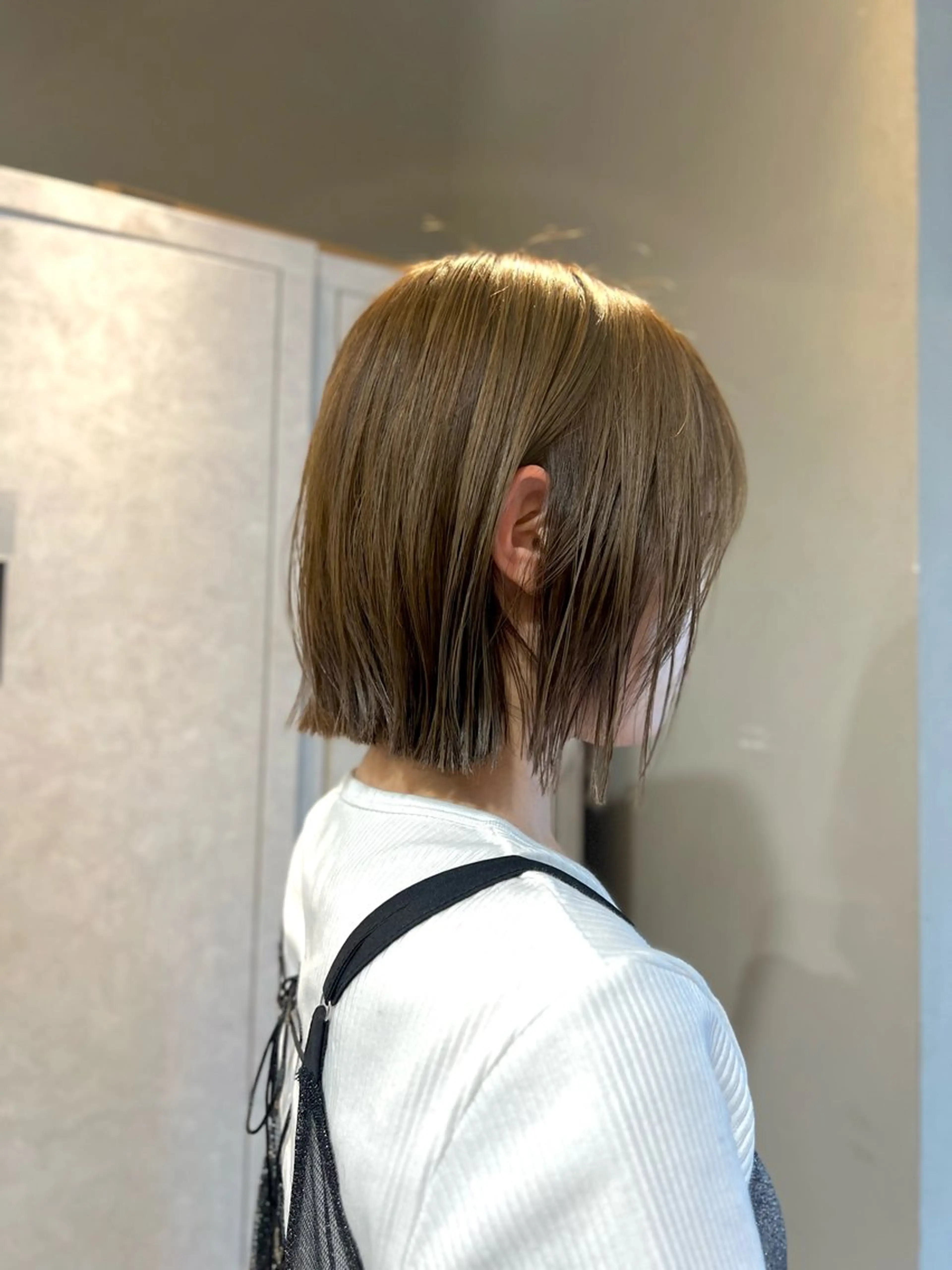 ショート カラー ベージュカラー ボブ 神戸ボブ✂️ ioe三宮/田 伸佳のヘアスタイル