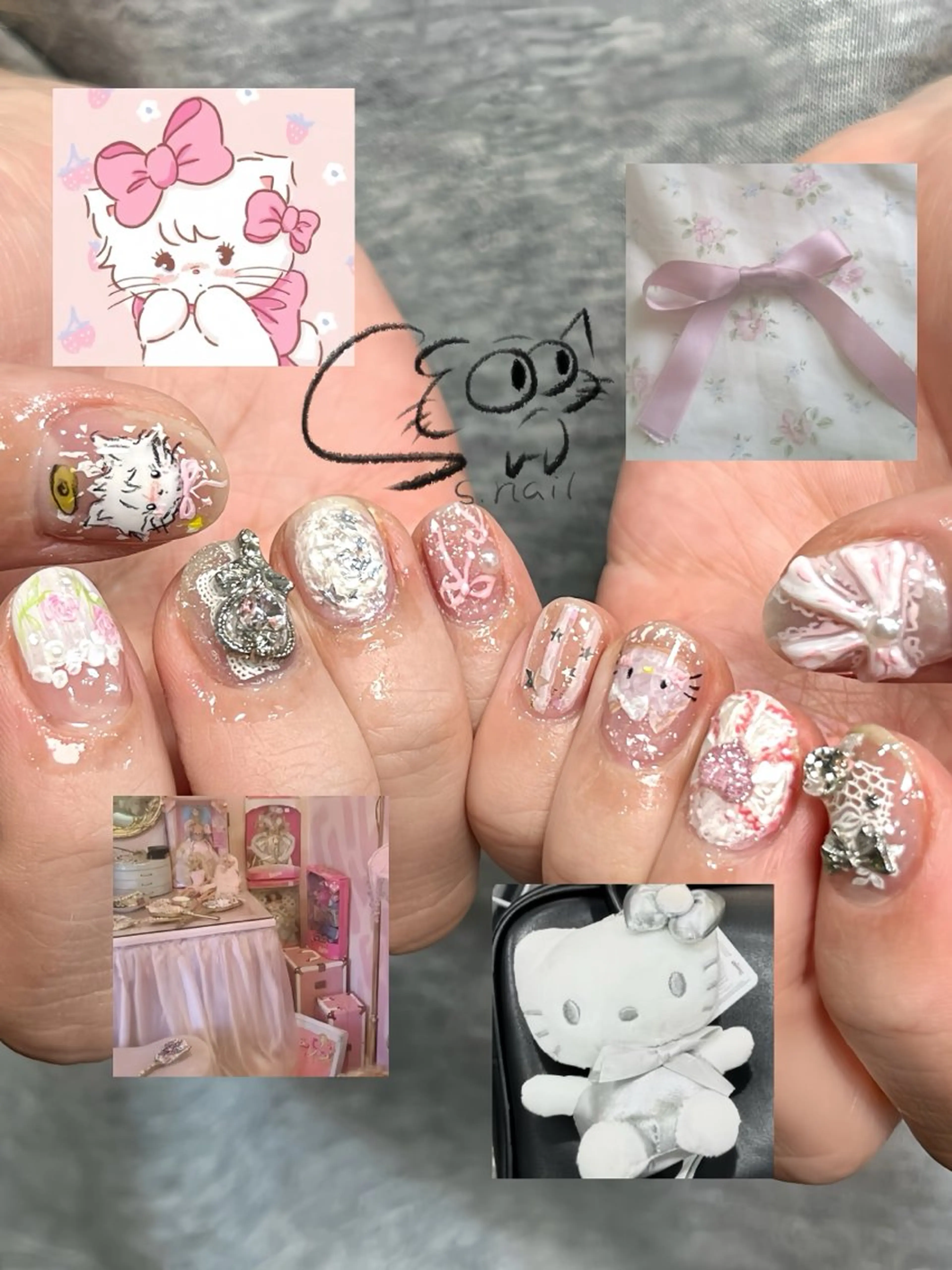 ネイル チークネイル フレンチネイル グラデーション マグネットネイル ワンカラーネイル S.nail所属・S.nail _のネイルデザイン