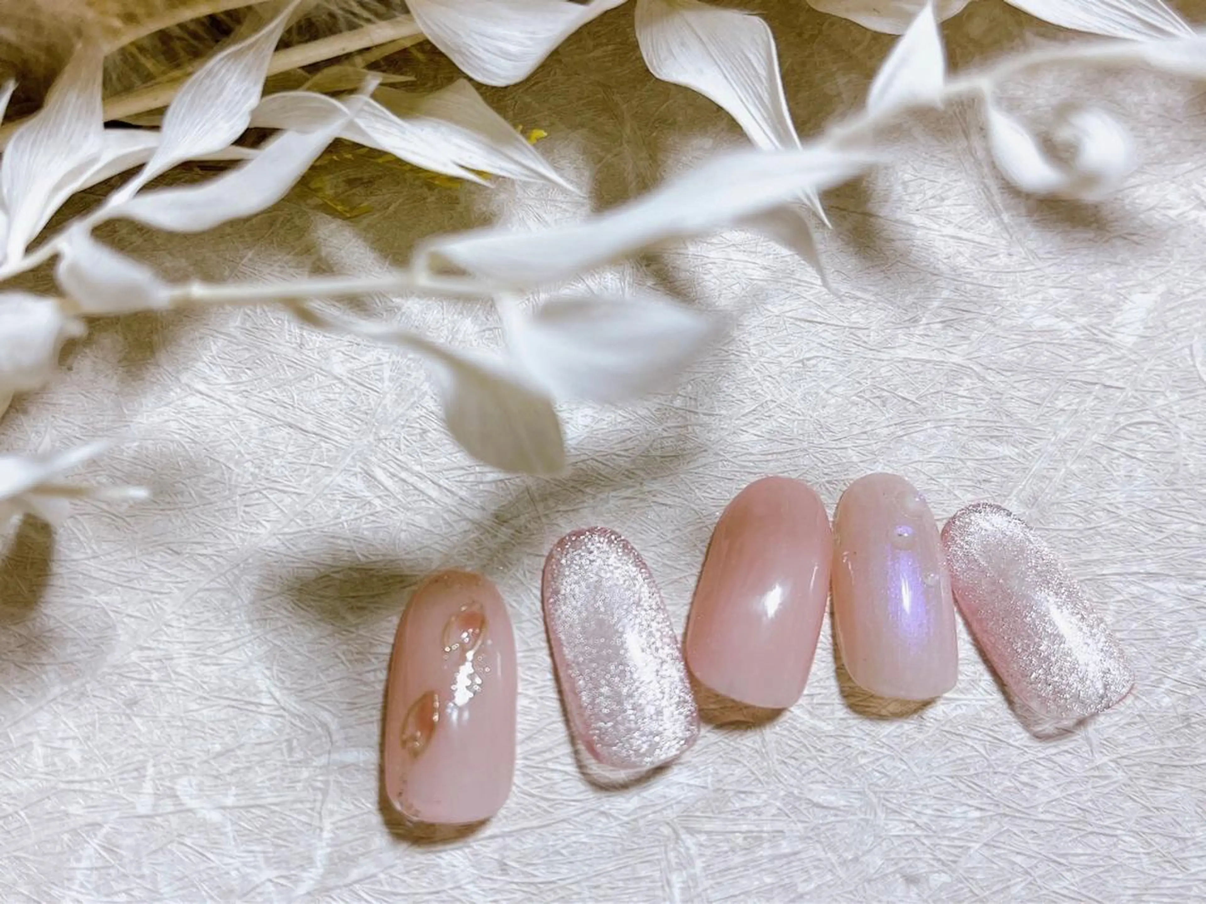 ネイル クリアネイル ジェルネイル 韓国ネイル パラジェル 春ネイル ハンドネイル kiki nail 二子玉川のネイルデザイン