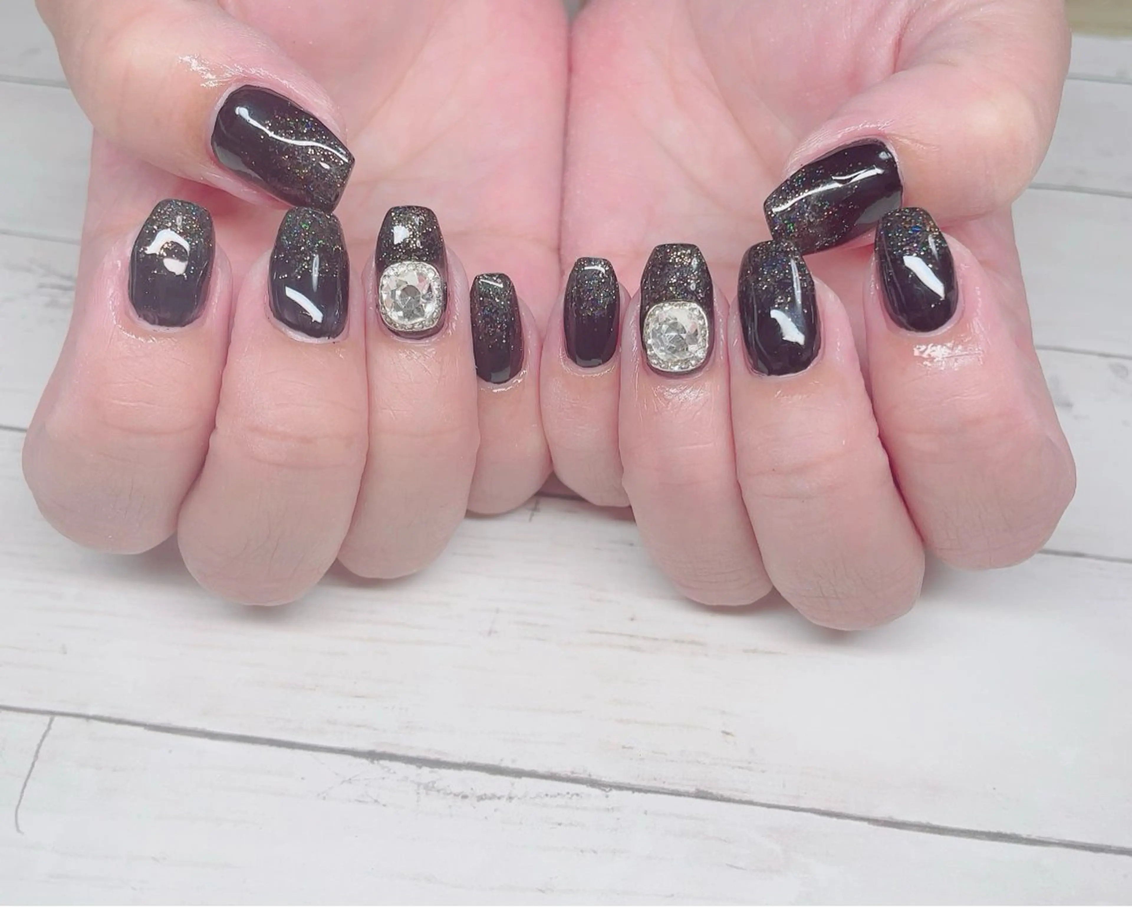 ネイル ラメ(グリッター) ラメグラデーション ハンドネイル NailbyN所属・Nail_by N1のネイルデザイン