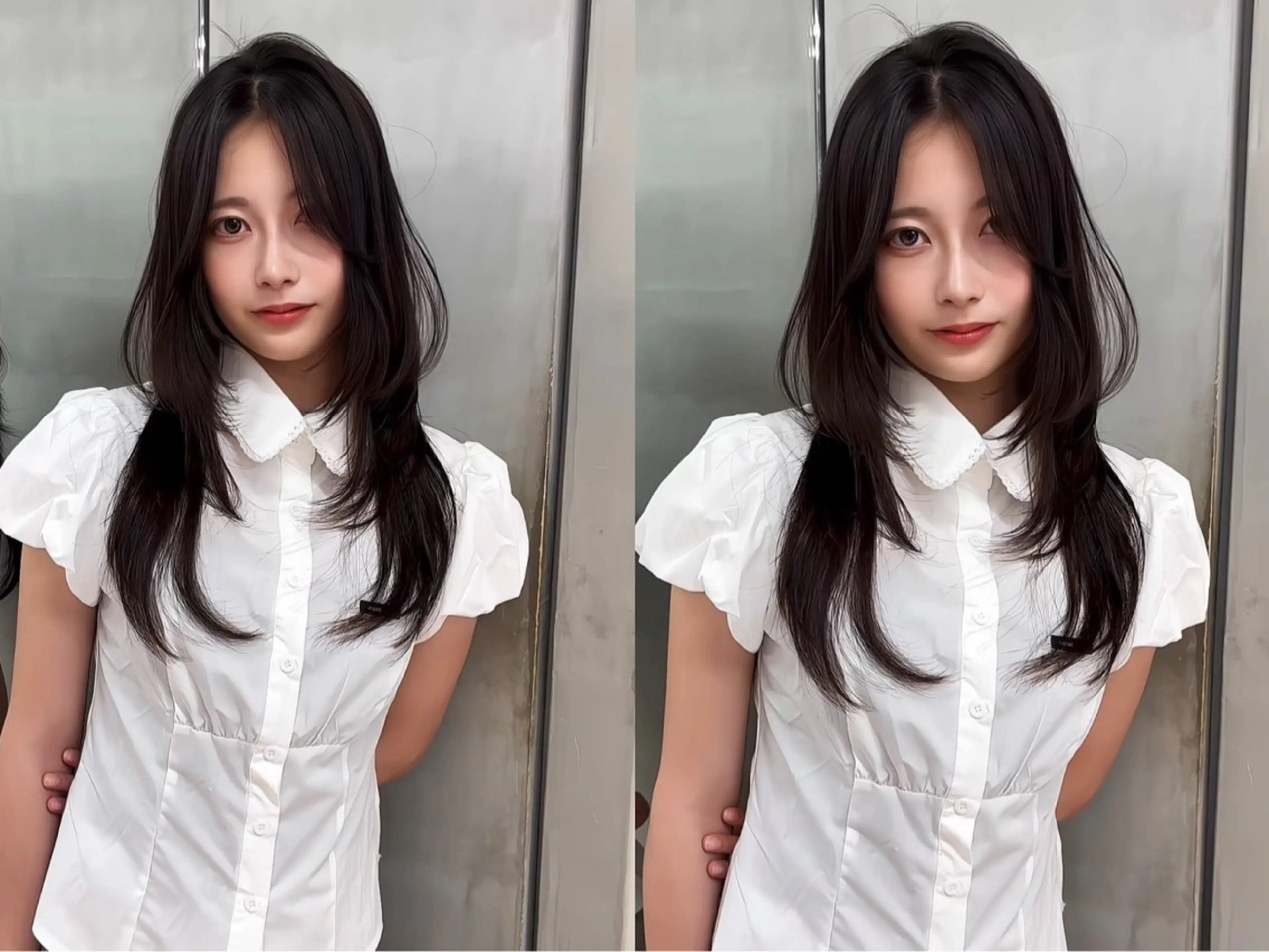 セミロング カラー ブリーチ ブリーチなしカラー 髪質改善 レイヤーカット 縮毛矯正 【美髪矯正】 吉村　清志のヘアスタイル