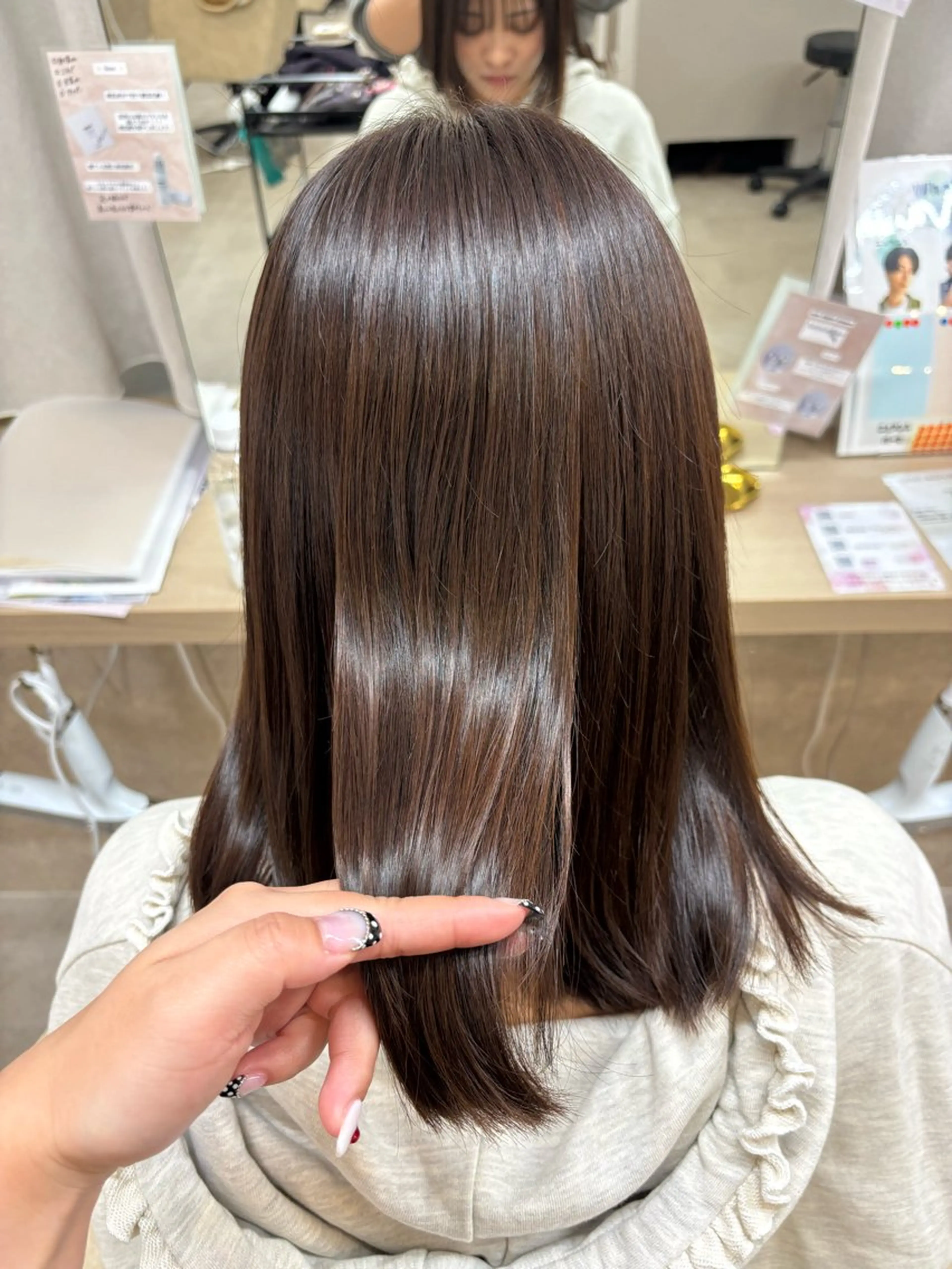 ミディアム カラー カット ヘアカラー ボブ/顔周りレイヤー 🎀momoka🎀のヘアスタイル