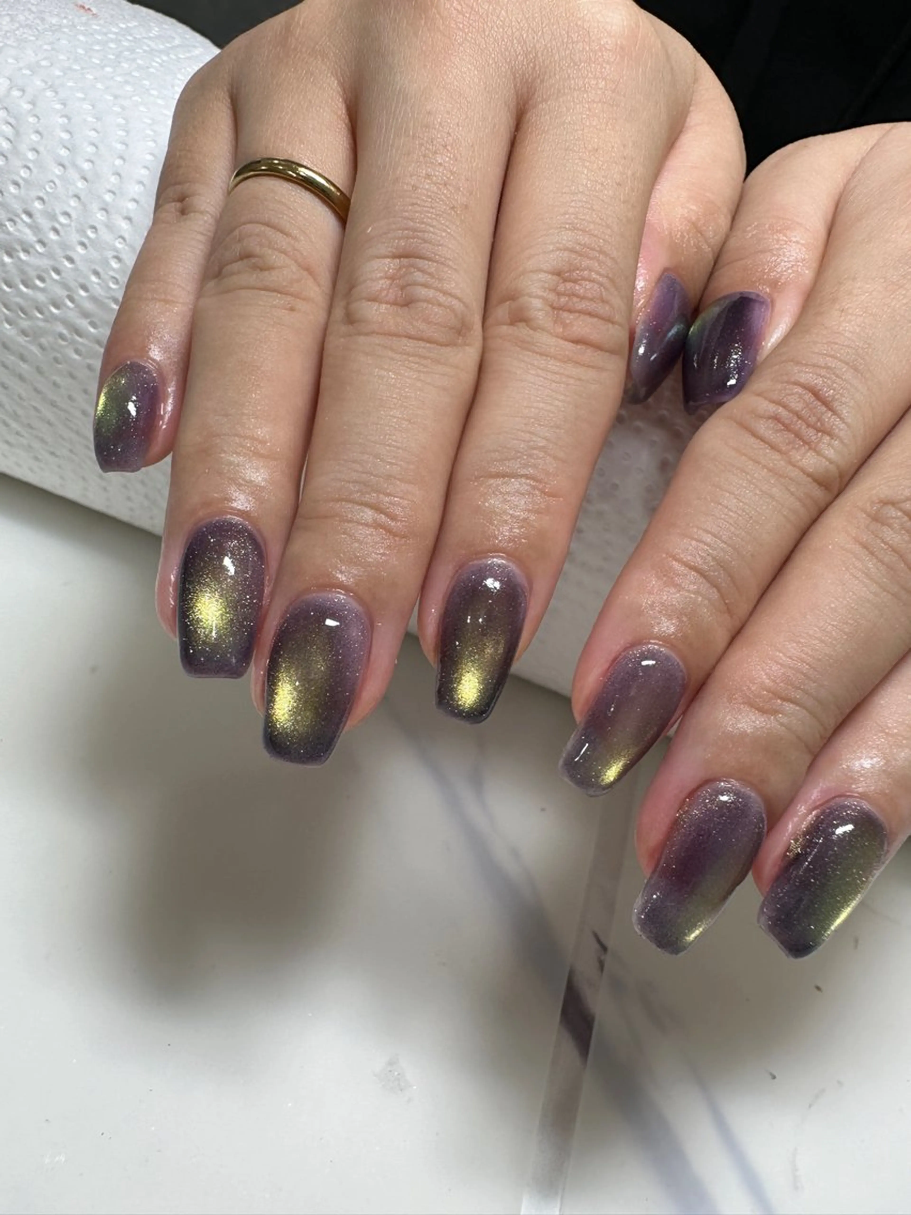 ネイル マグネットネイル ビー玉ネイル ルミエナ銀座 MUKAEDAのネイルデザイン