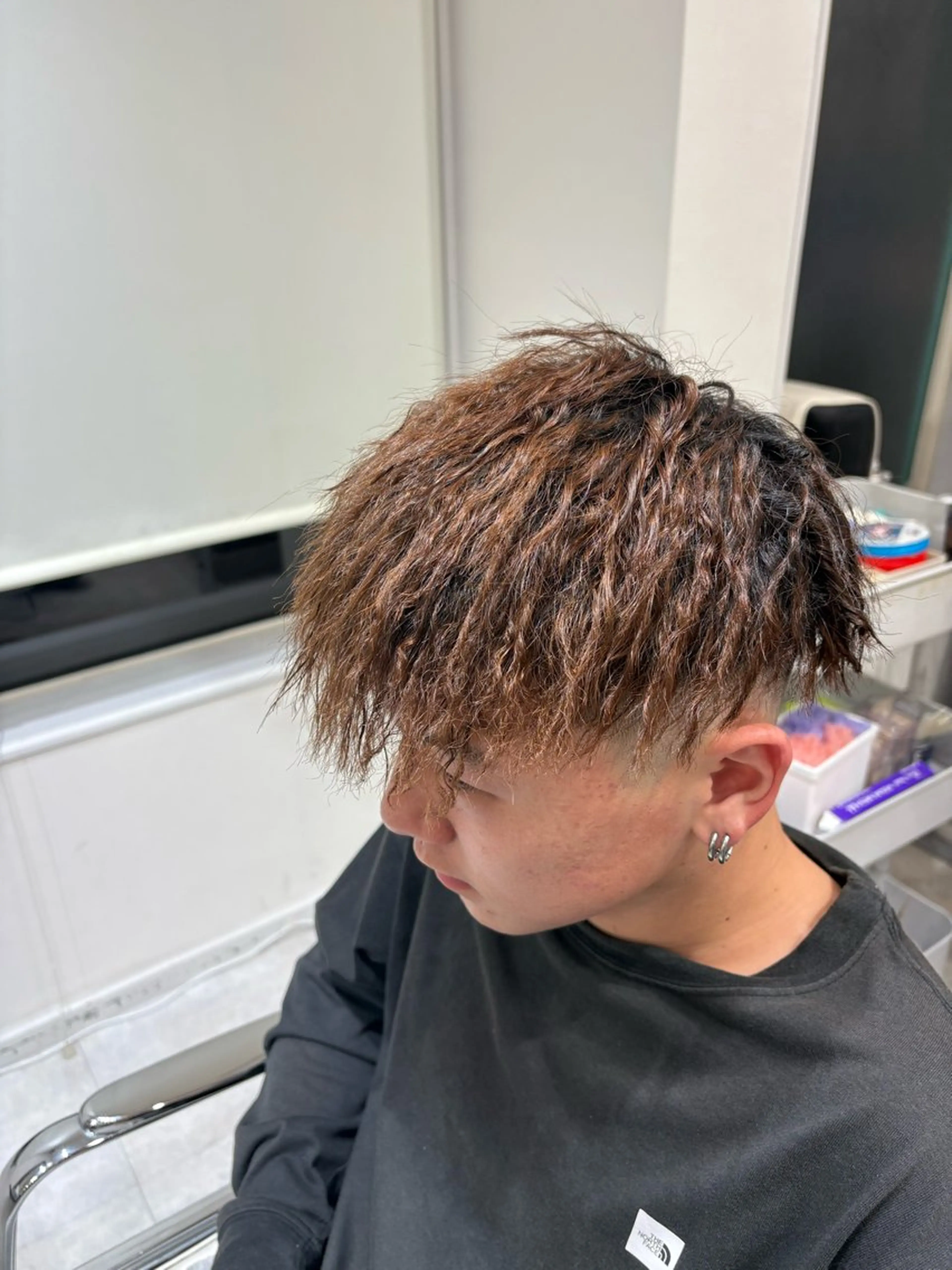 ショート メンズ カット パーマ CUCUMBER所属・本間 颯太のヘアスタイル