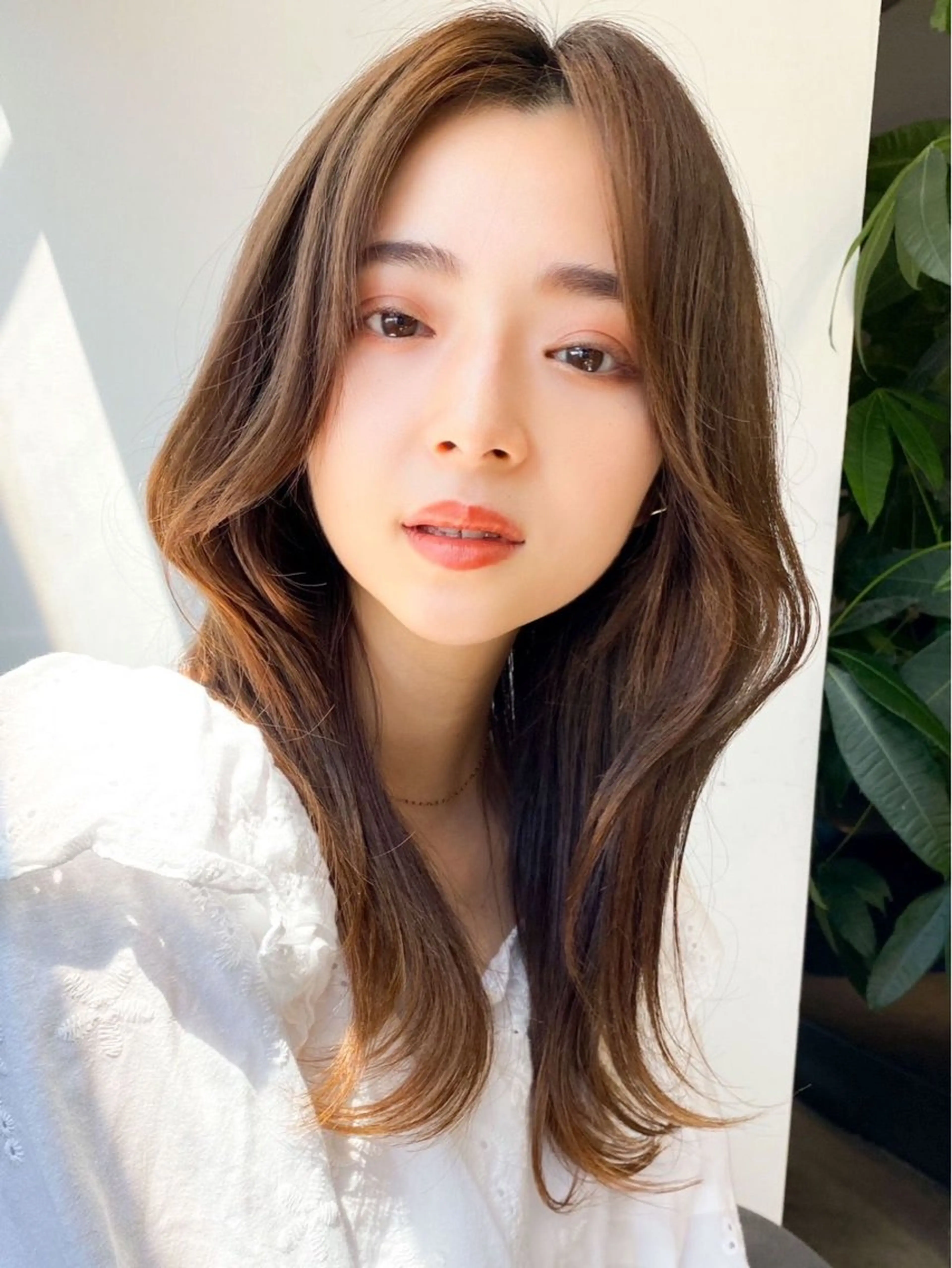 ロング カット ヘアカラー トリートメント 艶カラー/縮毛矯正/ 鴨川育弥のヘアスタイル