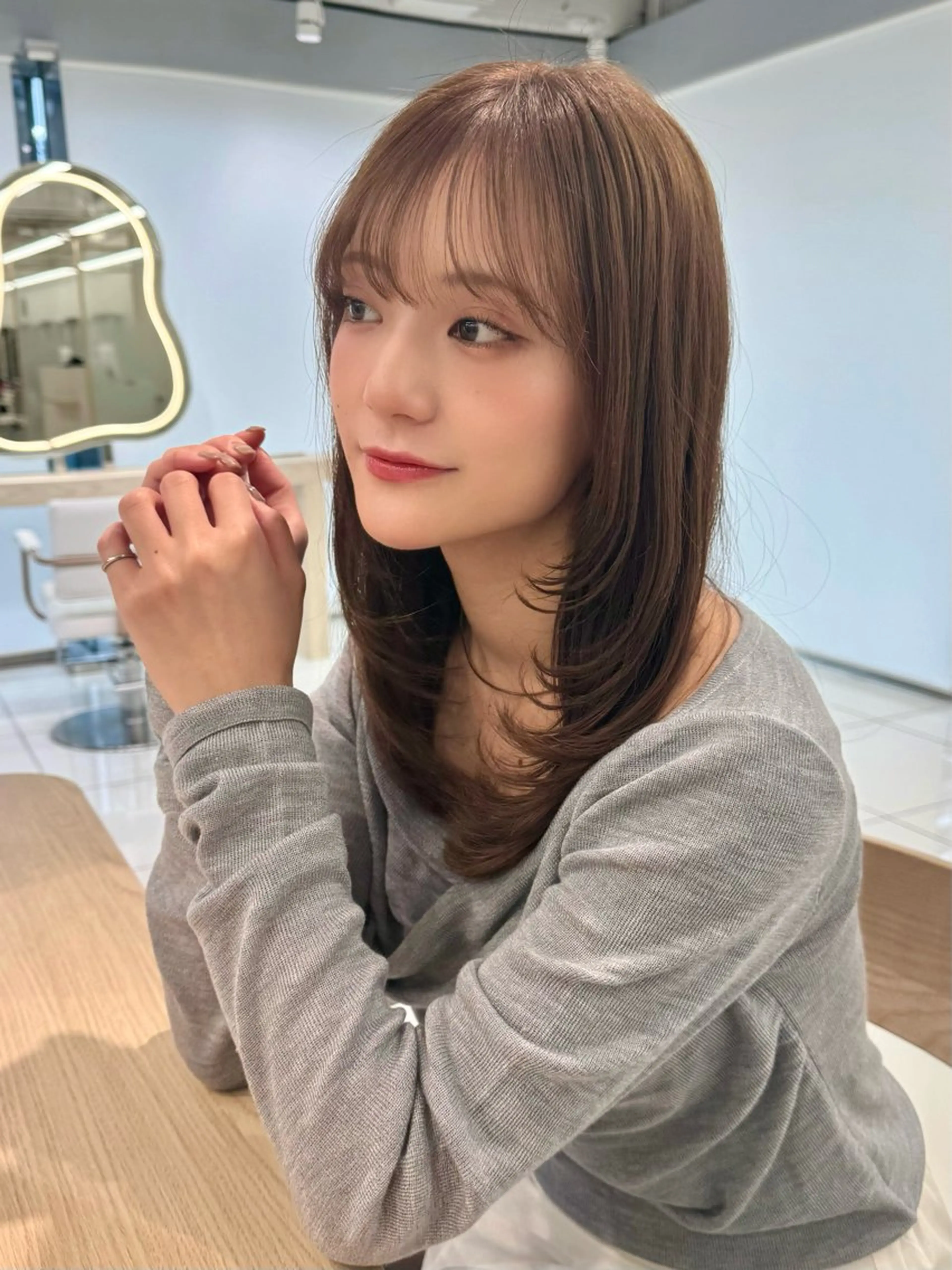 ミディアム 顔周り🇰🇷韓国 レイヤー/いづみ💞のヘアスタイル