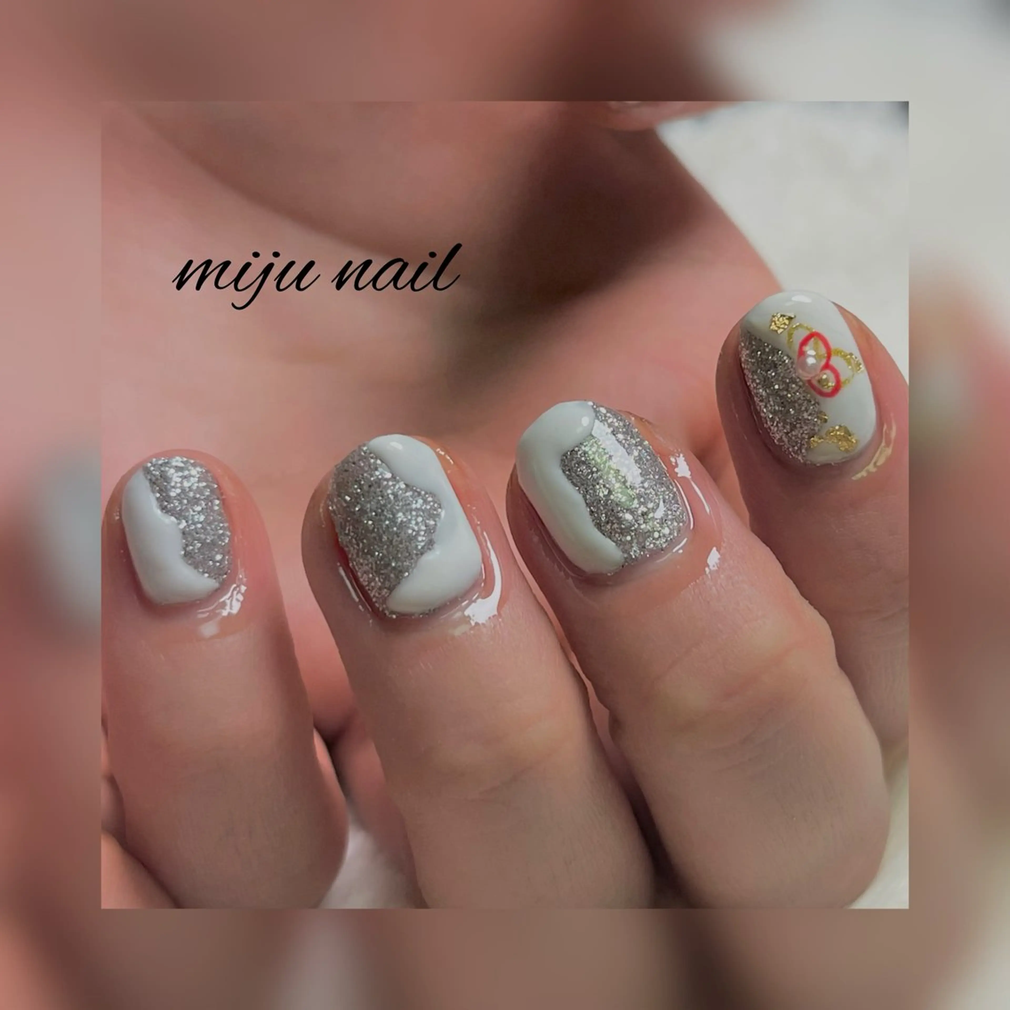 ネイル ❁miju nail 大人上品/自爪育成のネイルデザイン