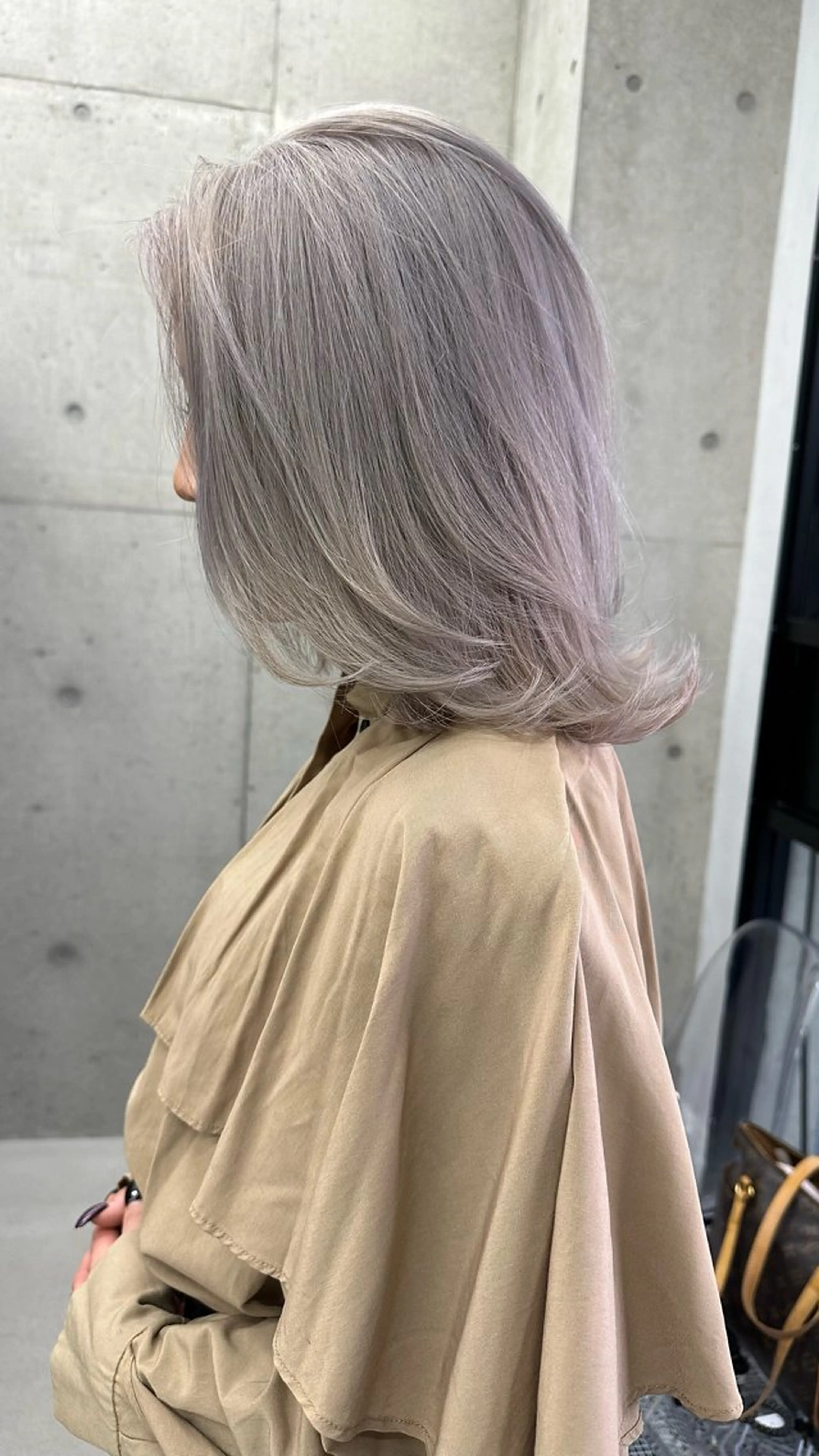セミロング カラー LINOET名古屋所属・ダブルカラー🩶上村 純妃🩶名駅徒歩5分のヘアスタイル