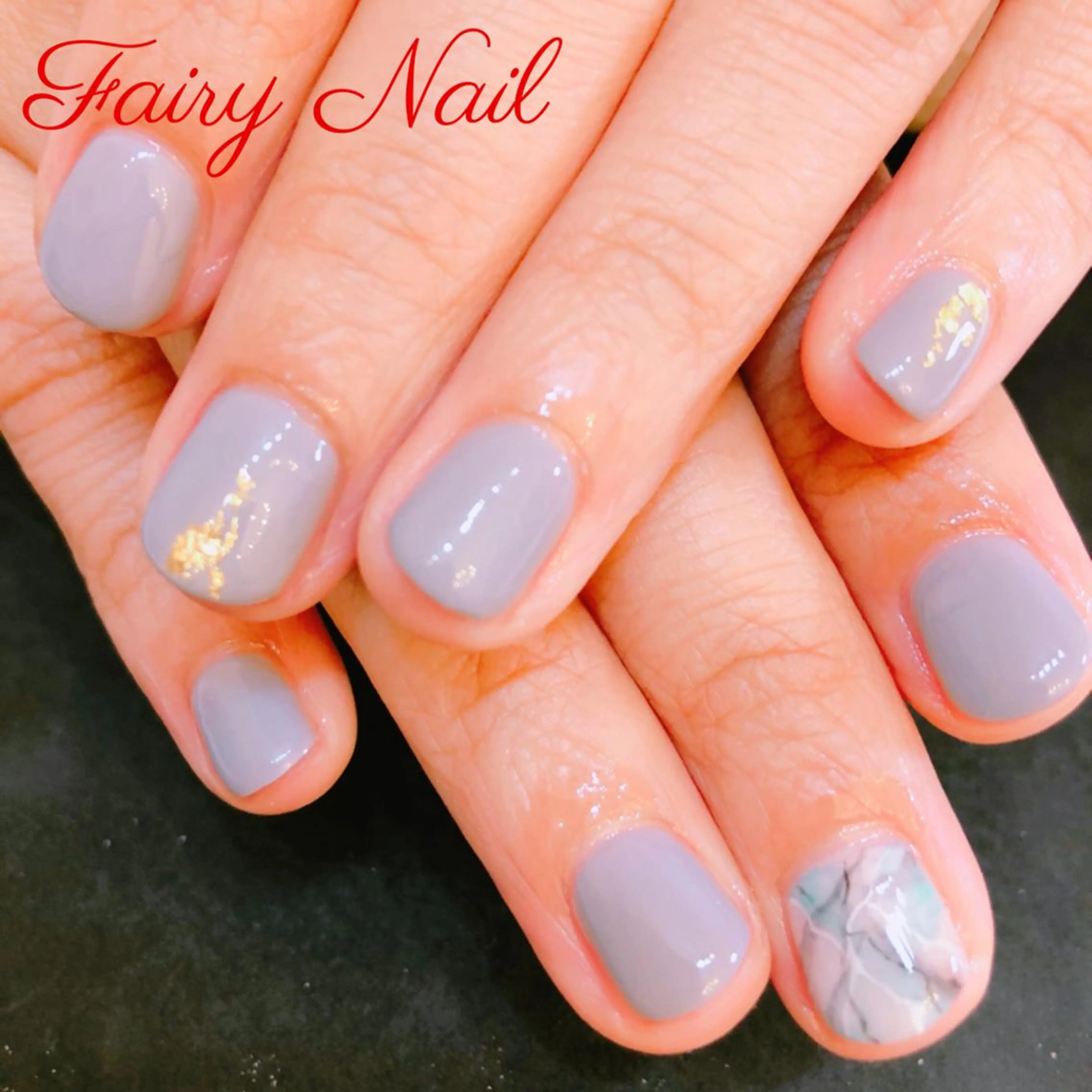 ネイル 大理石ネイル(マーブル) シンプルネイル Fairy Nail所属・Fairy nailのネイルデザイン