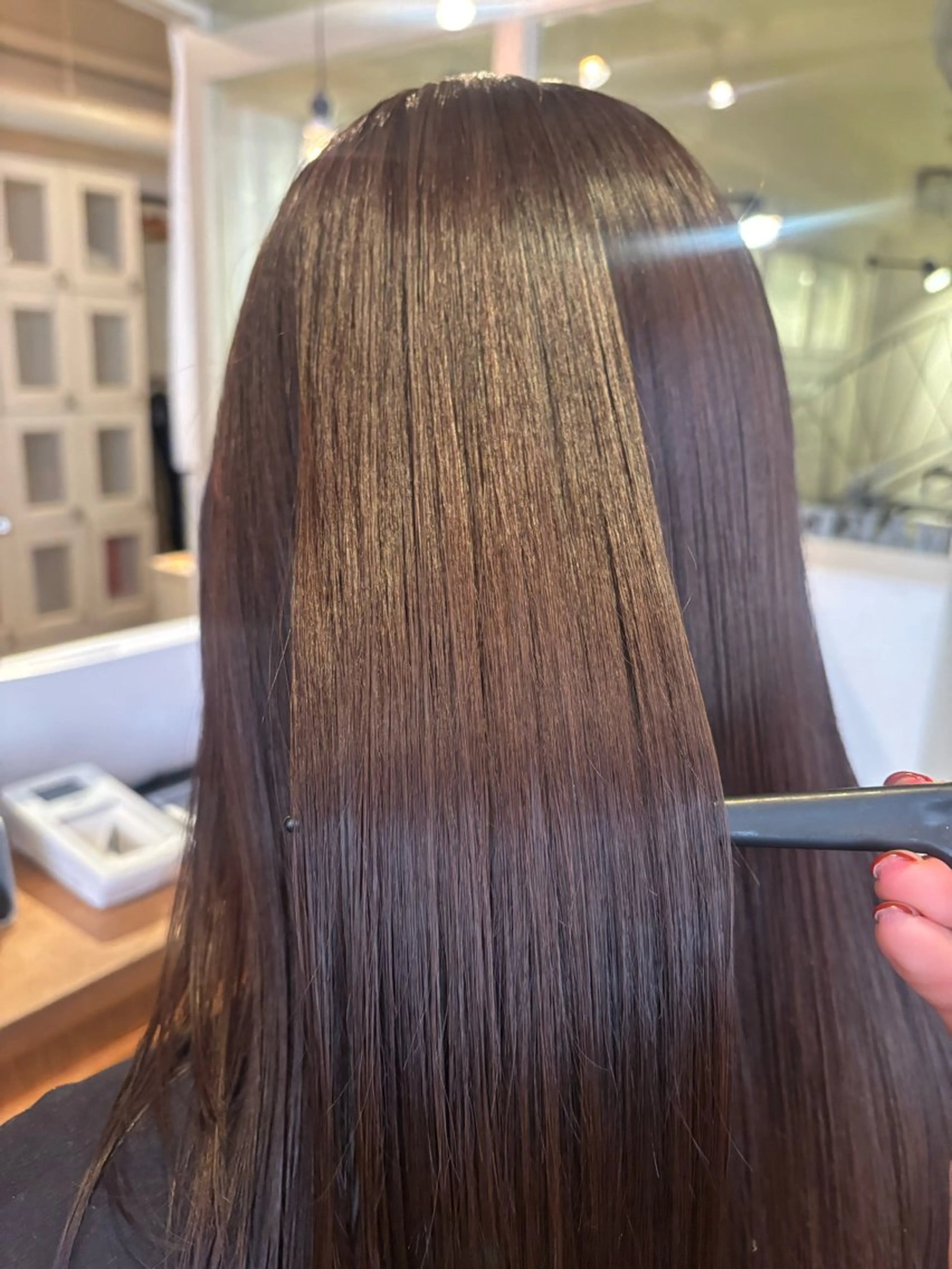 ロング カラー くいた あやなのヘアスタイル