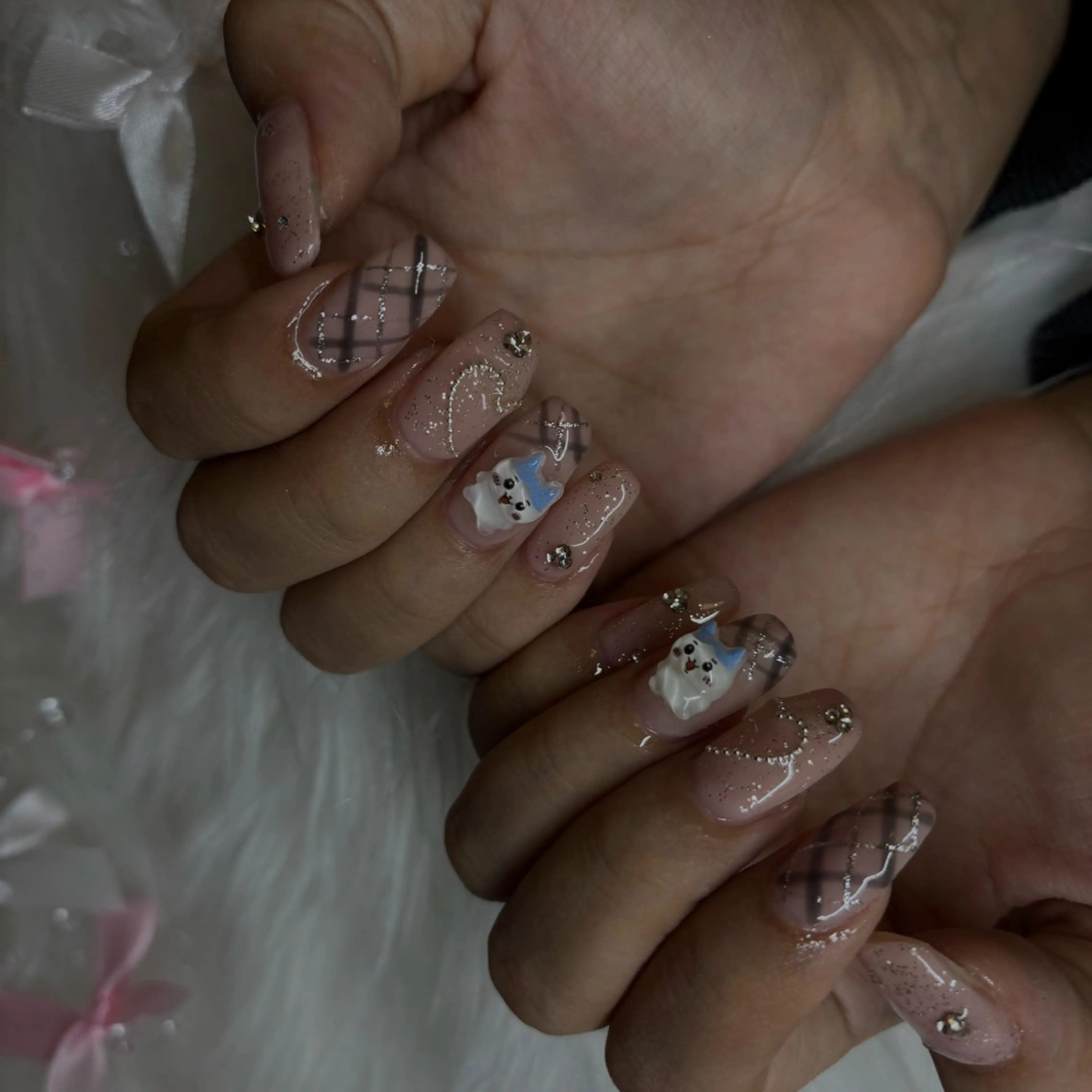 ネイル アートネイル 長さ出し フットネイル ハート キラキラネイル Vante梅田店所属・vante_aimi .パラジェル取扱店のネイルデザイン