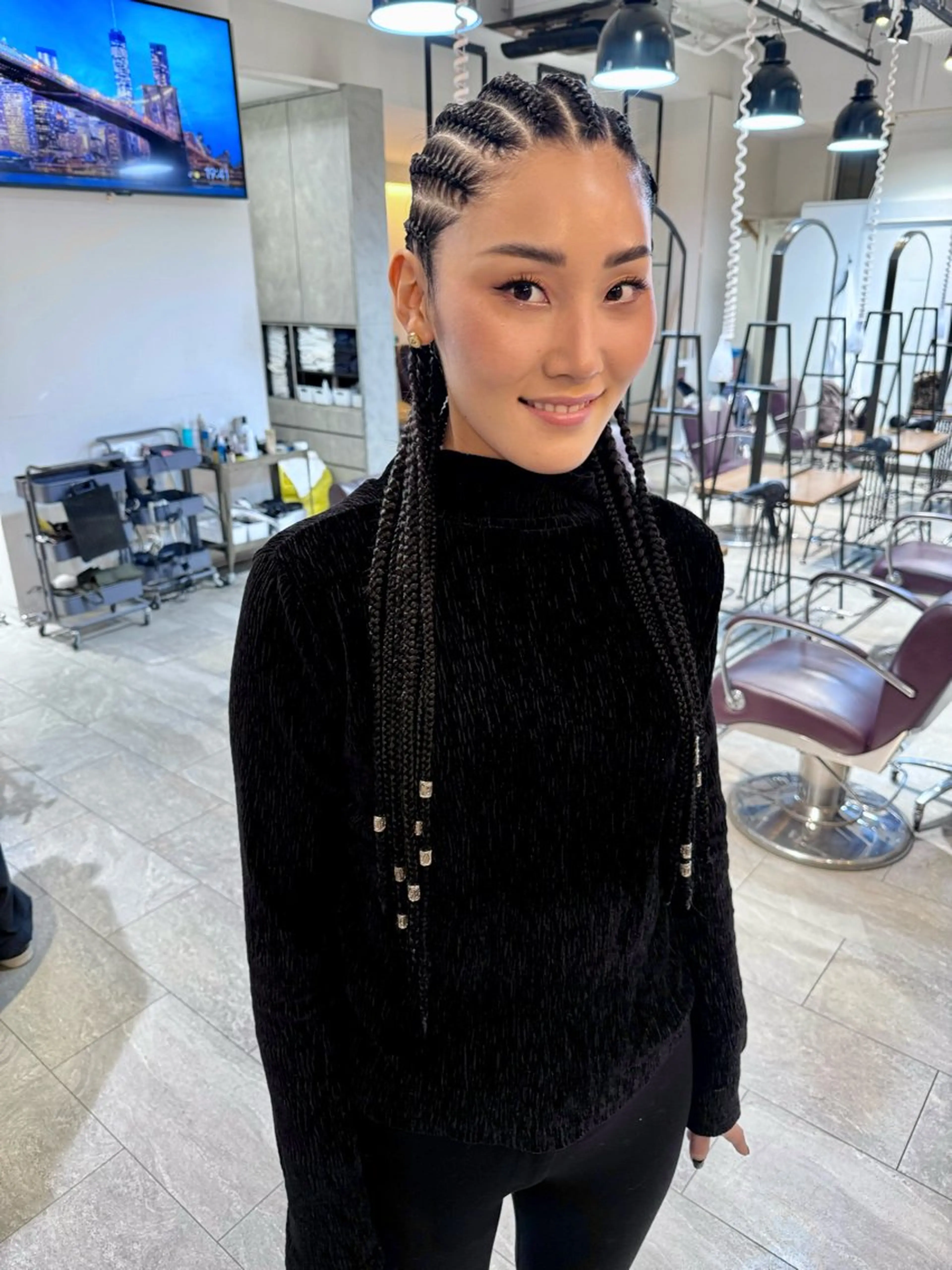 キッズ エクステ ヘアセット BRAIDS💎愛子 大人ハイライト💎のヘアスタイル