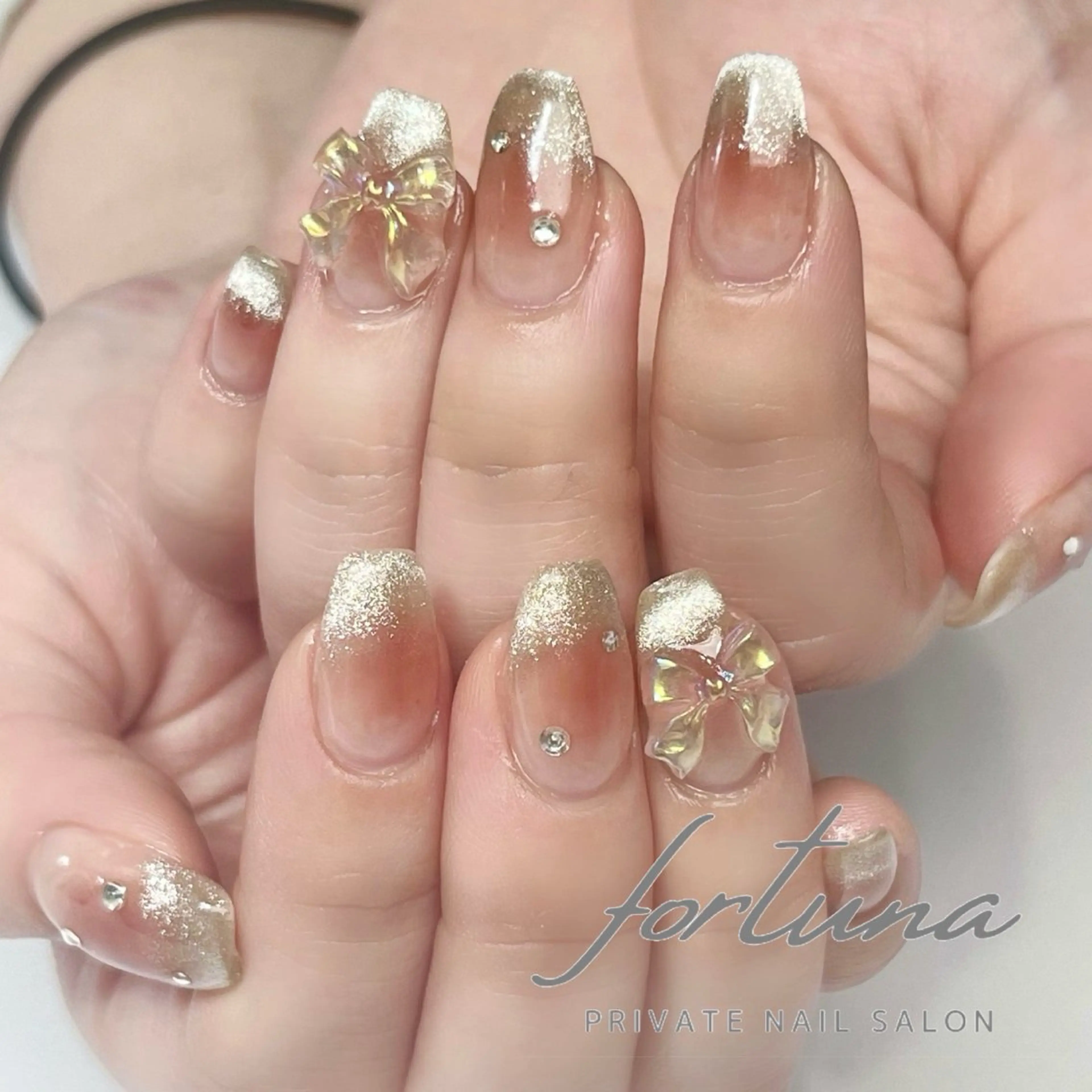 ネイル チークネイル マグネットネイル ハンドネイル fortuna 武藤裕美のネイルデザイン