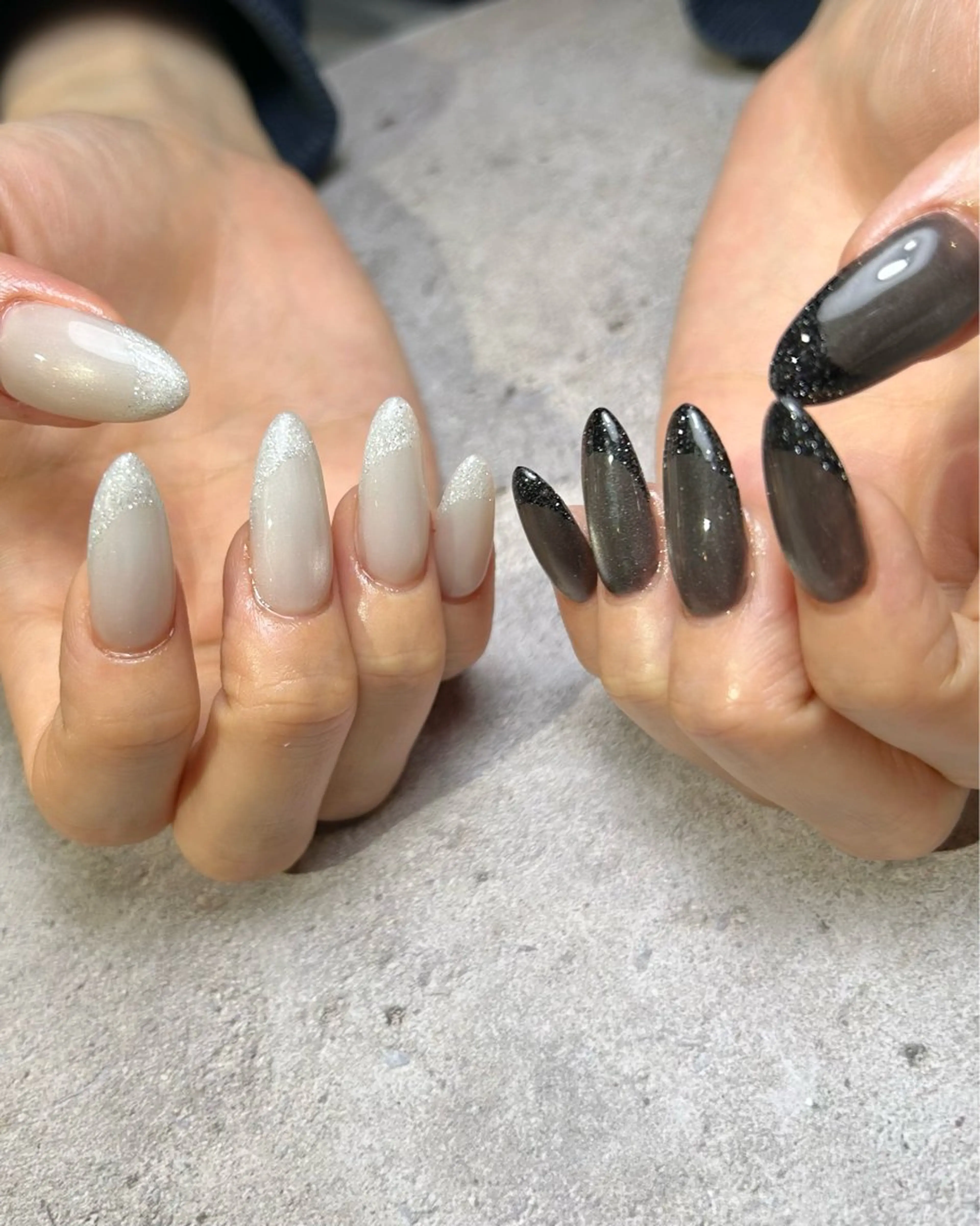 ネイル マグネットネイル 持ち込み ホワイト ハンドネイル Reflection marikoのネイルデザイン