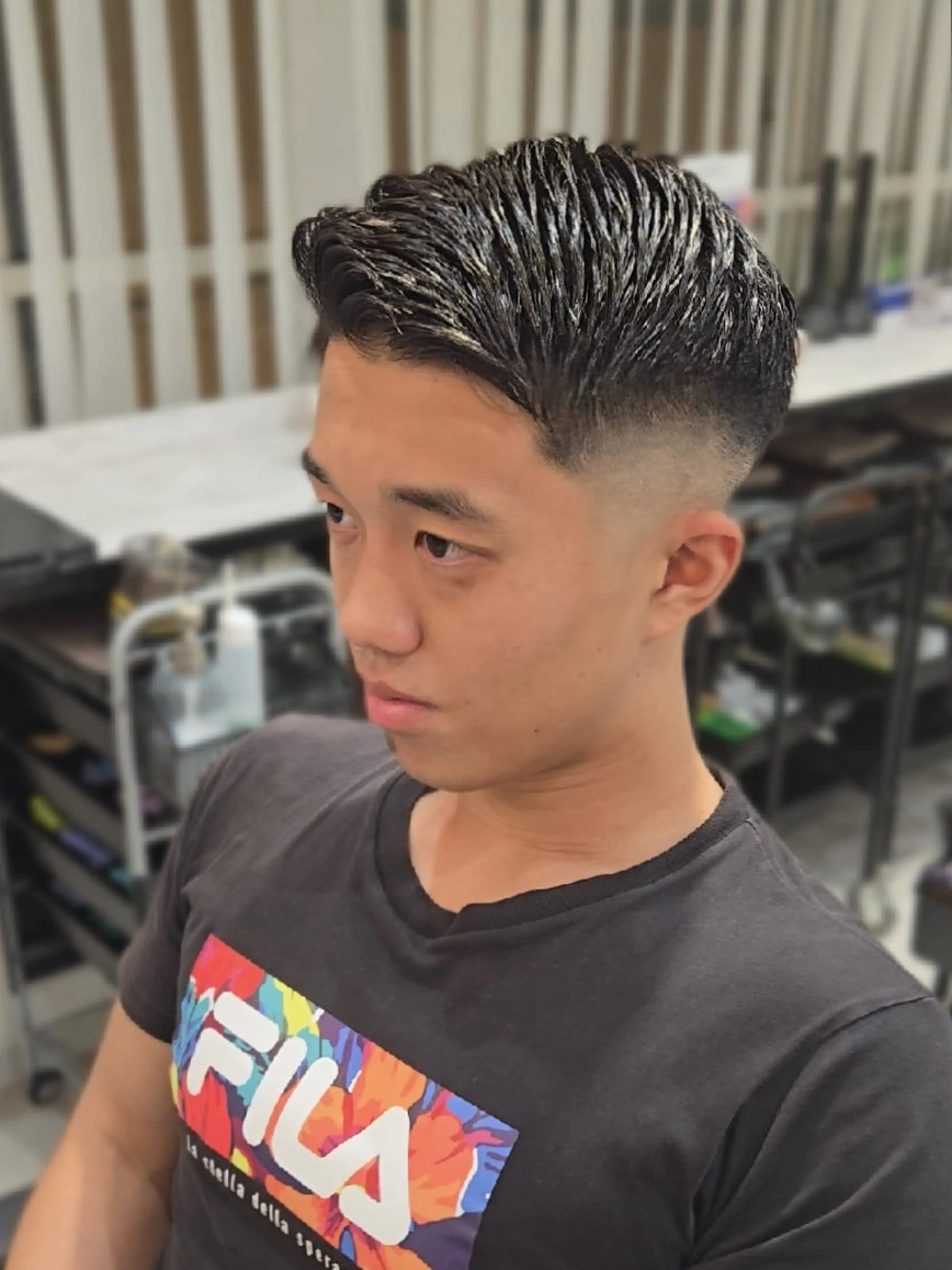 メンズ ショート フェードカット カット ヘアセット Lapis 名古屋駅前店所属・LEN名古屋/パーマ 海外ヘア/メンズ特化のヘアスタイル