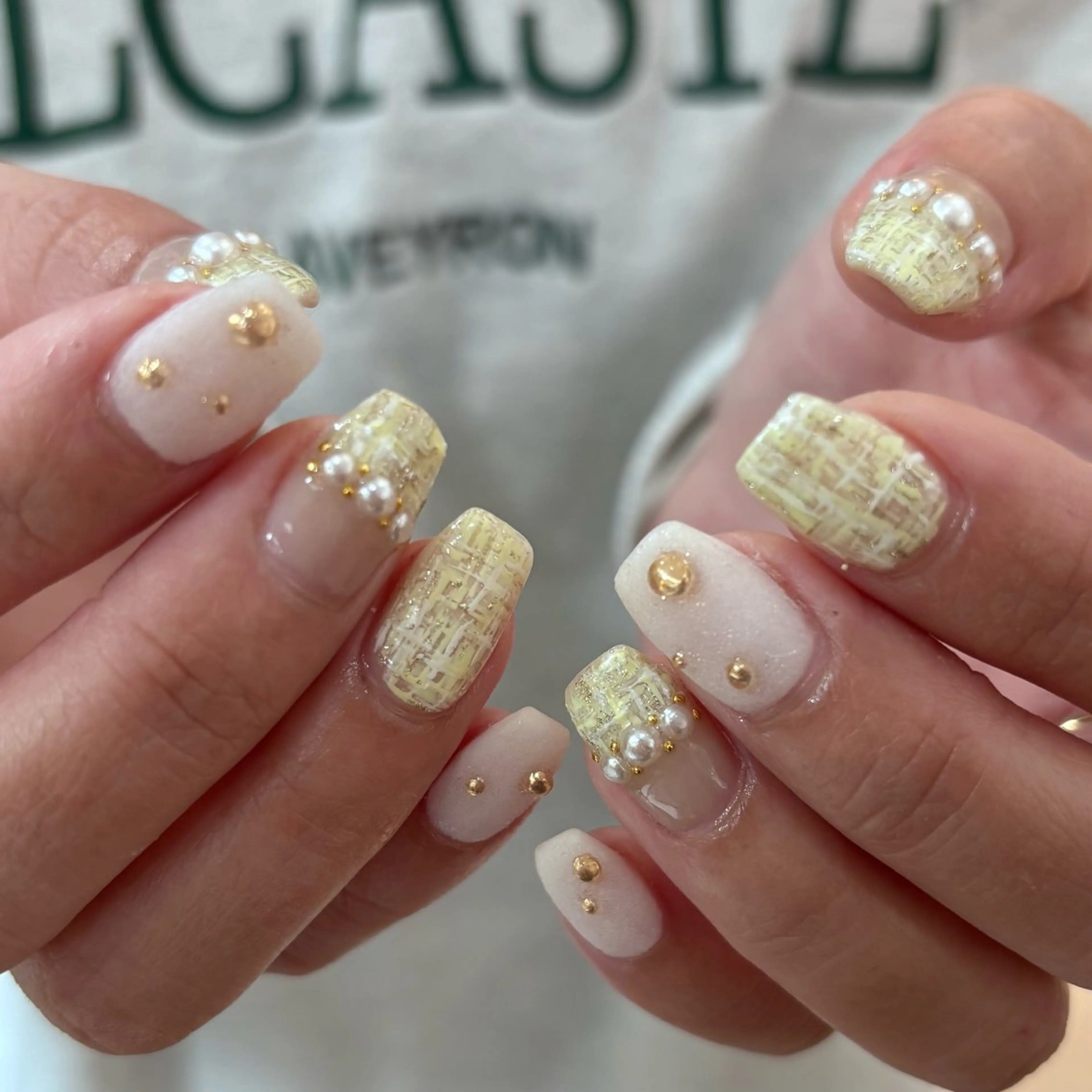 ネイル ツイードネイル 冬ネイル CLALA Makoのネイルデザイン