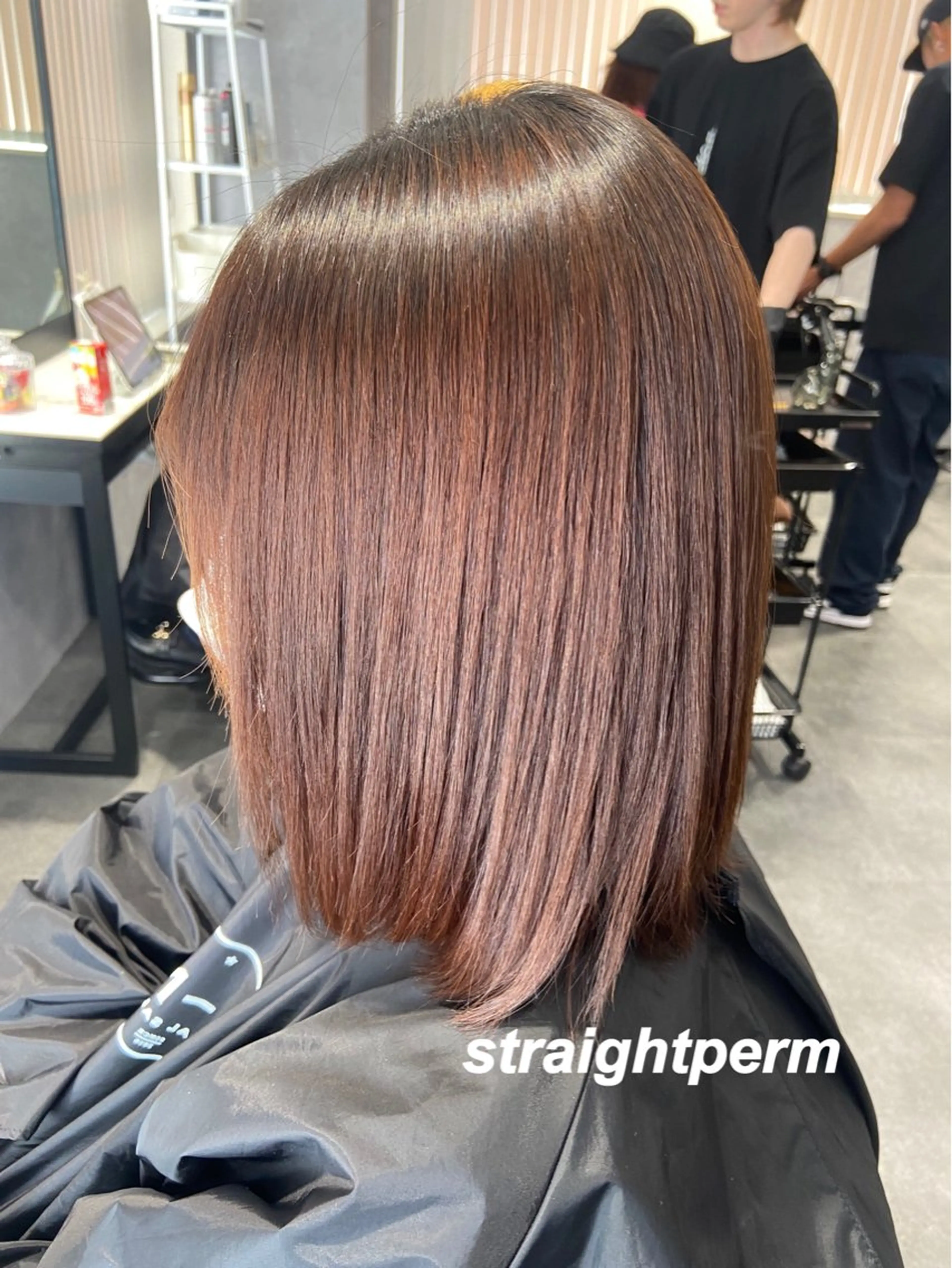 ミディアム パーマ 縮毛矯正 カット 縮毛矯正 プルエクステ/インナ ーカラー🦊はるなのヘアスタイル