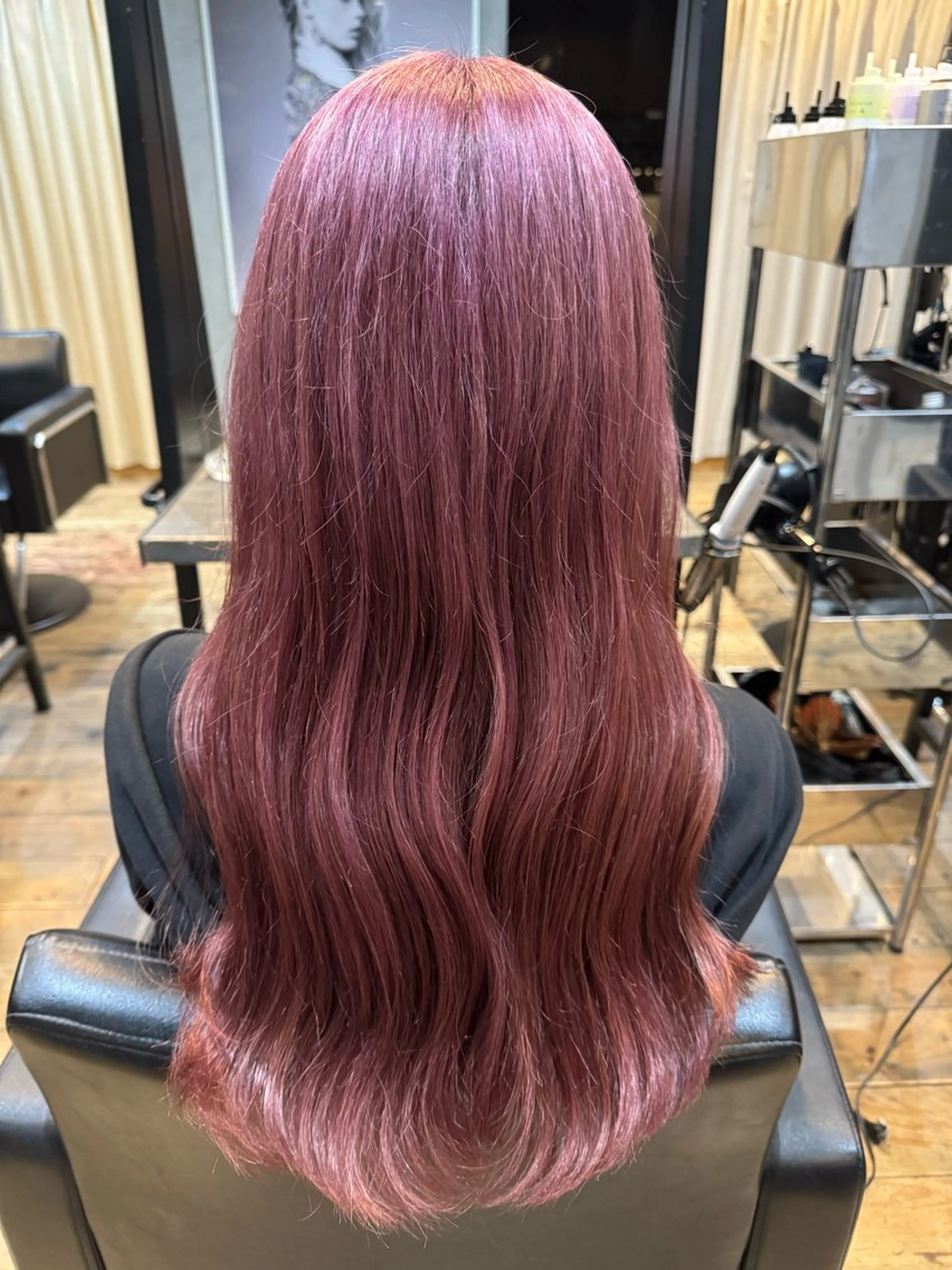 カラー ブリーチ ピンクカラー 田中 らん🎀のヘアスタイル