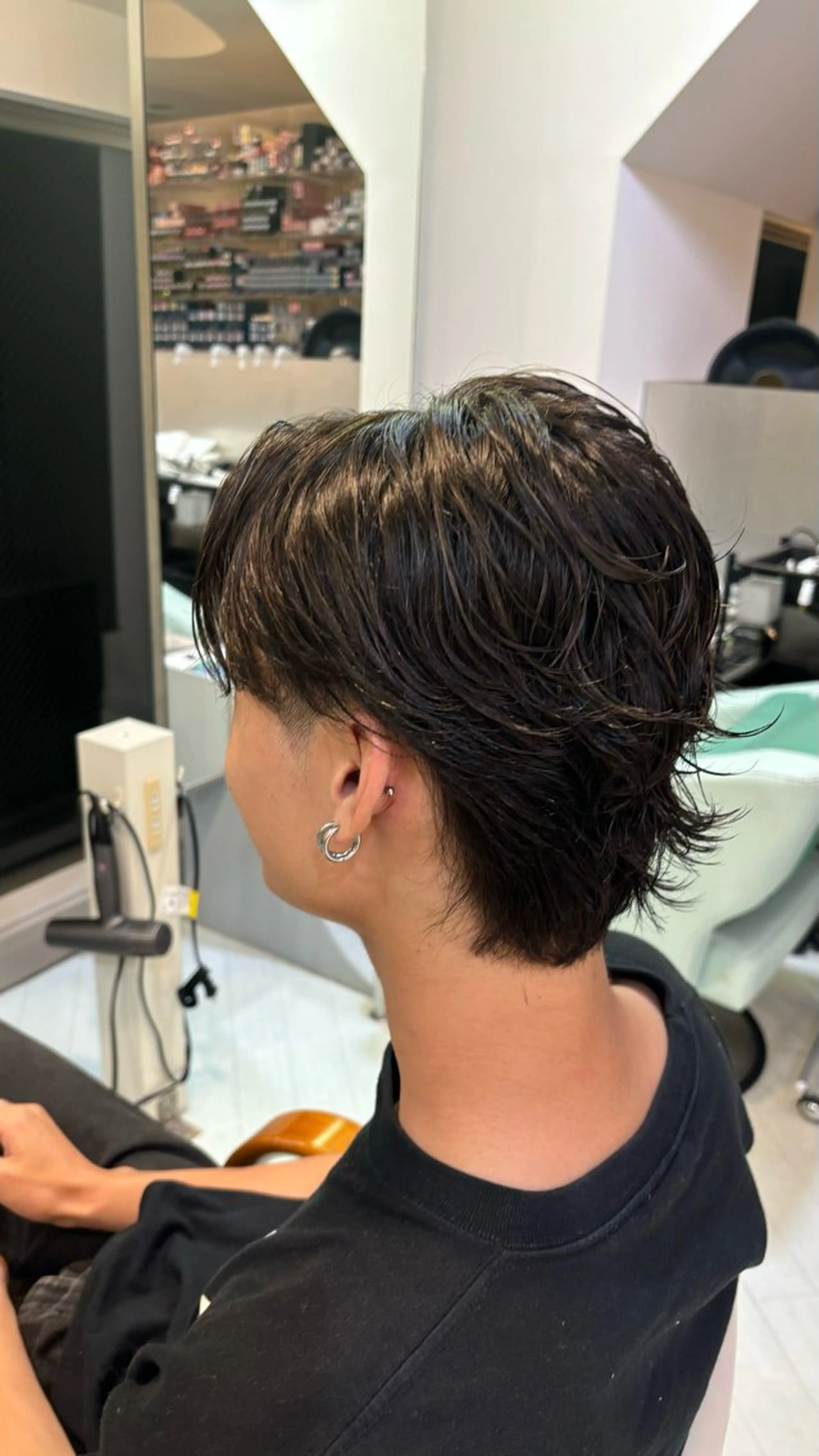 ショート パーマ メンズ メンズ韓国風 メンズパーマ 韓国風ヘア alex芦屋所属・東 美咲のヘアスタイル