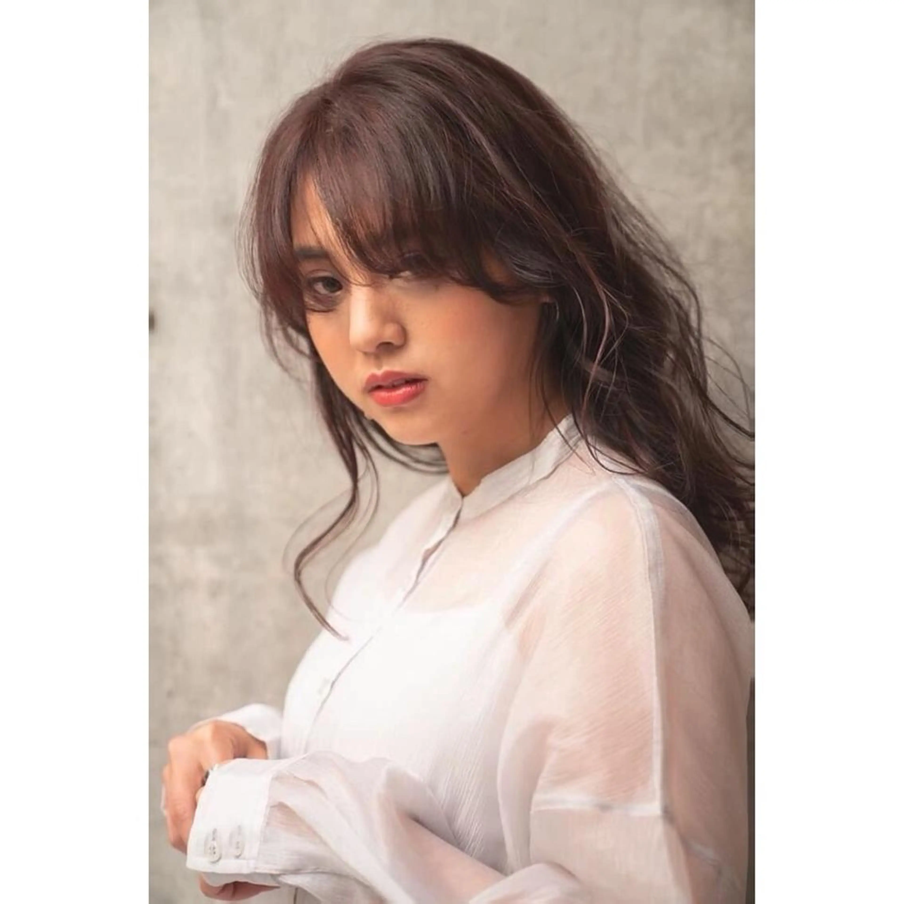 ロング カラー 透明感カラー ローズカラー カット ヘアカラー トリートメント Grantus (グランタス )のヘアスタイル