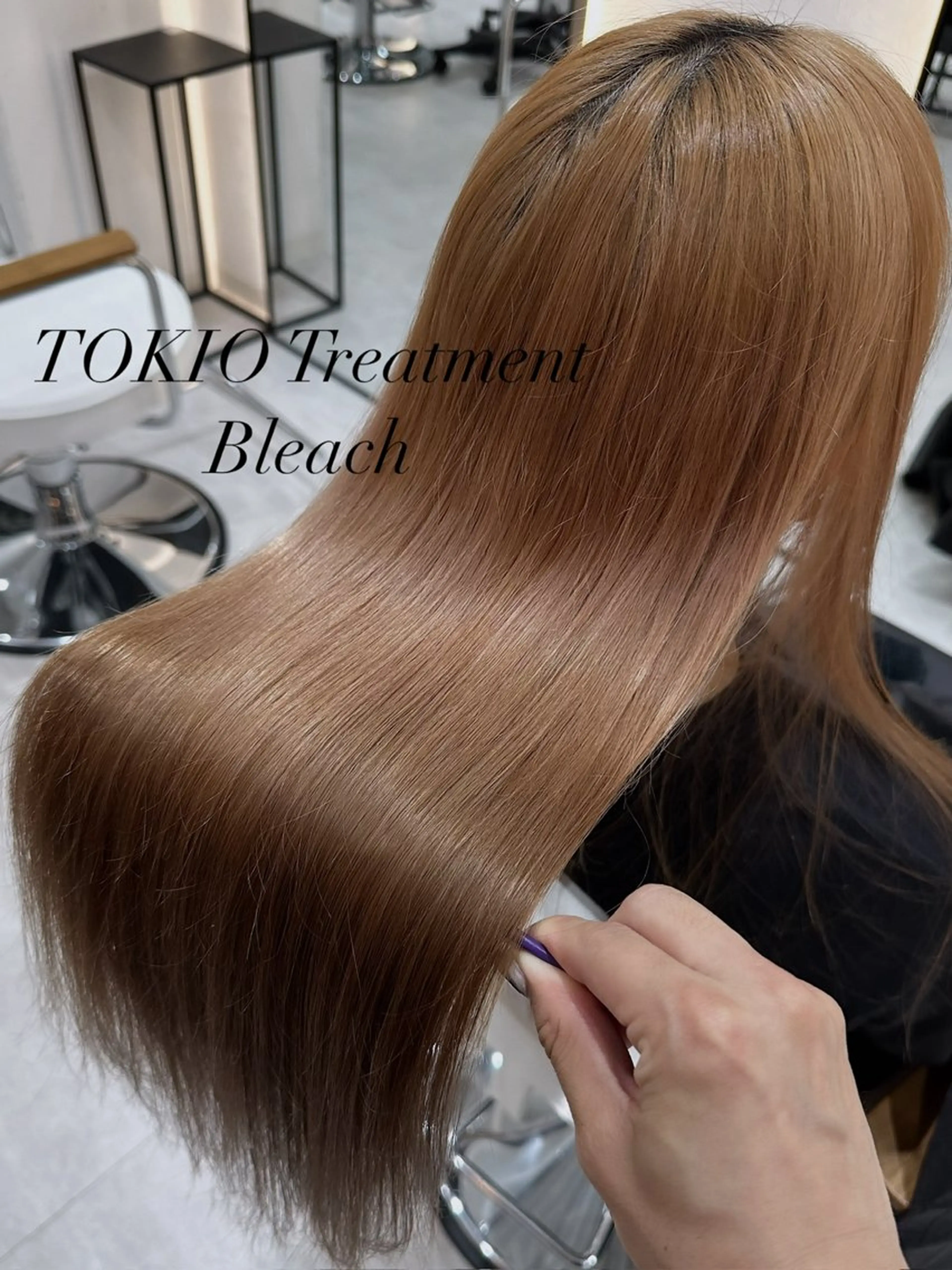 ロング カラー 赤み消し/オリーブ カーキ/福田れんのヘアスタイル