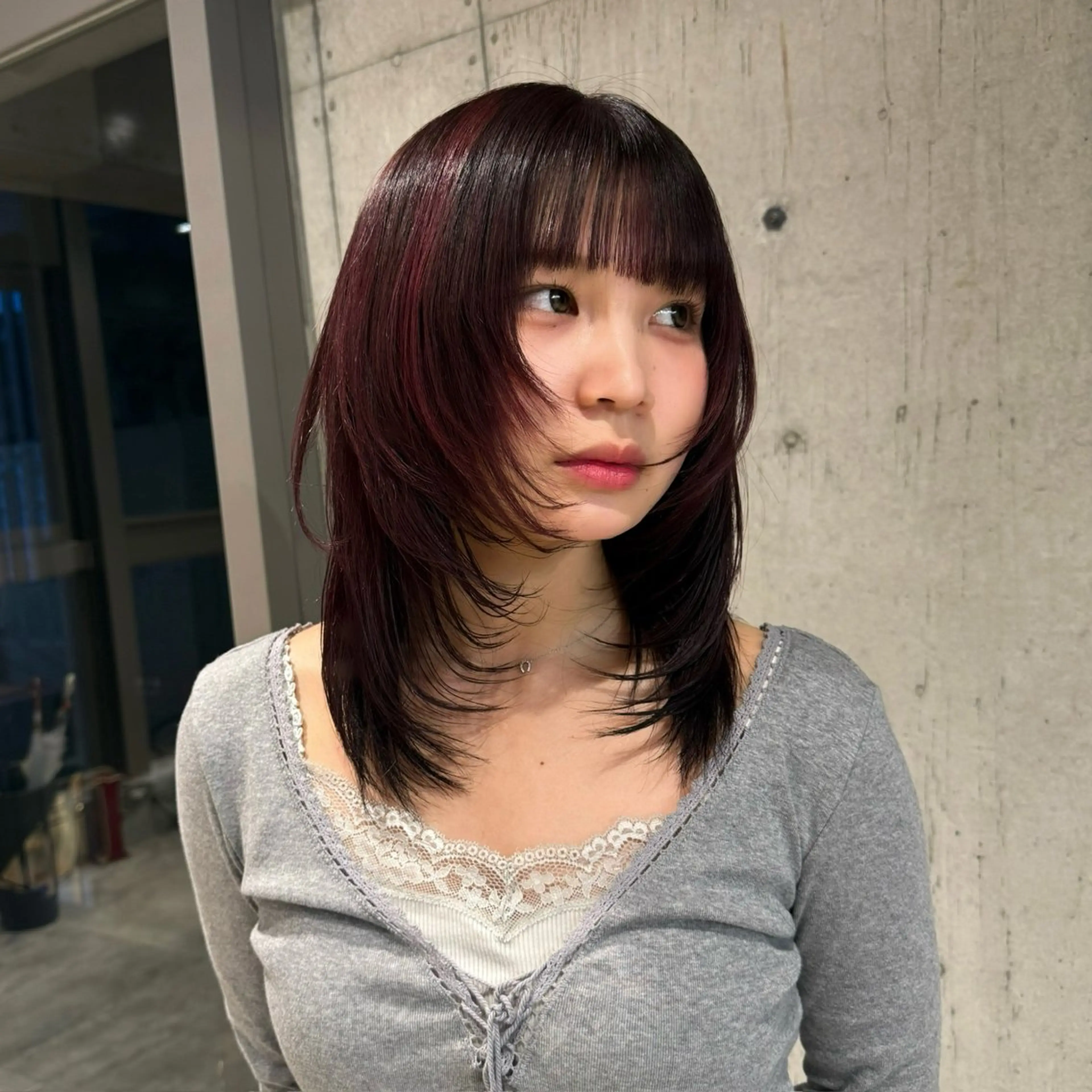 ロング カラー カット ヘアカラー トリートメント 透明感/血色カラー/ 似合せレイヤー/ゆいのヘアスタイル