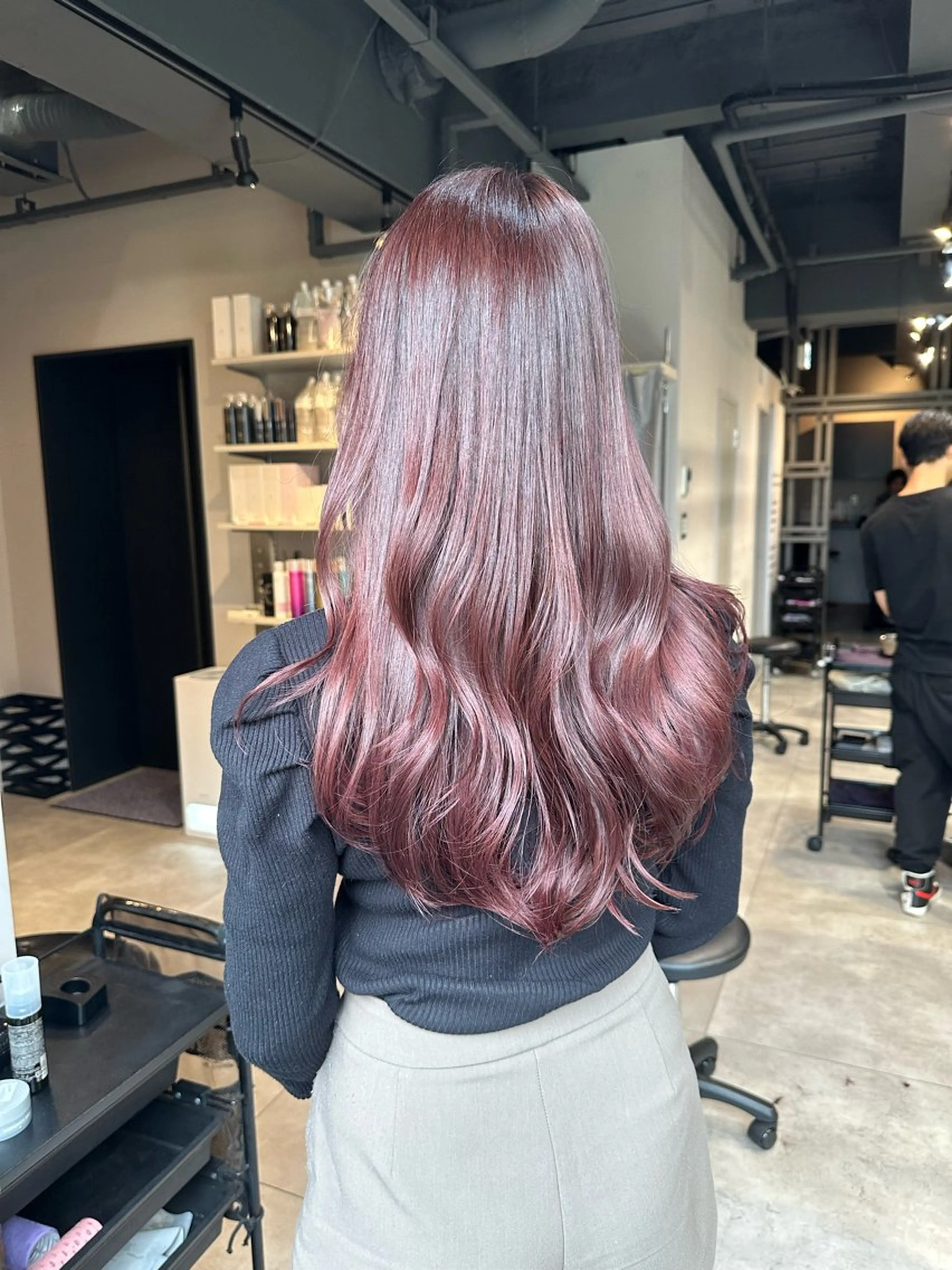 ロング カラー 髪質改善 カット ヘアカラー KURO/韓国ヘア /レイヤーカットのヘアスタイル