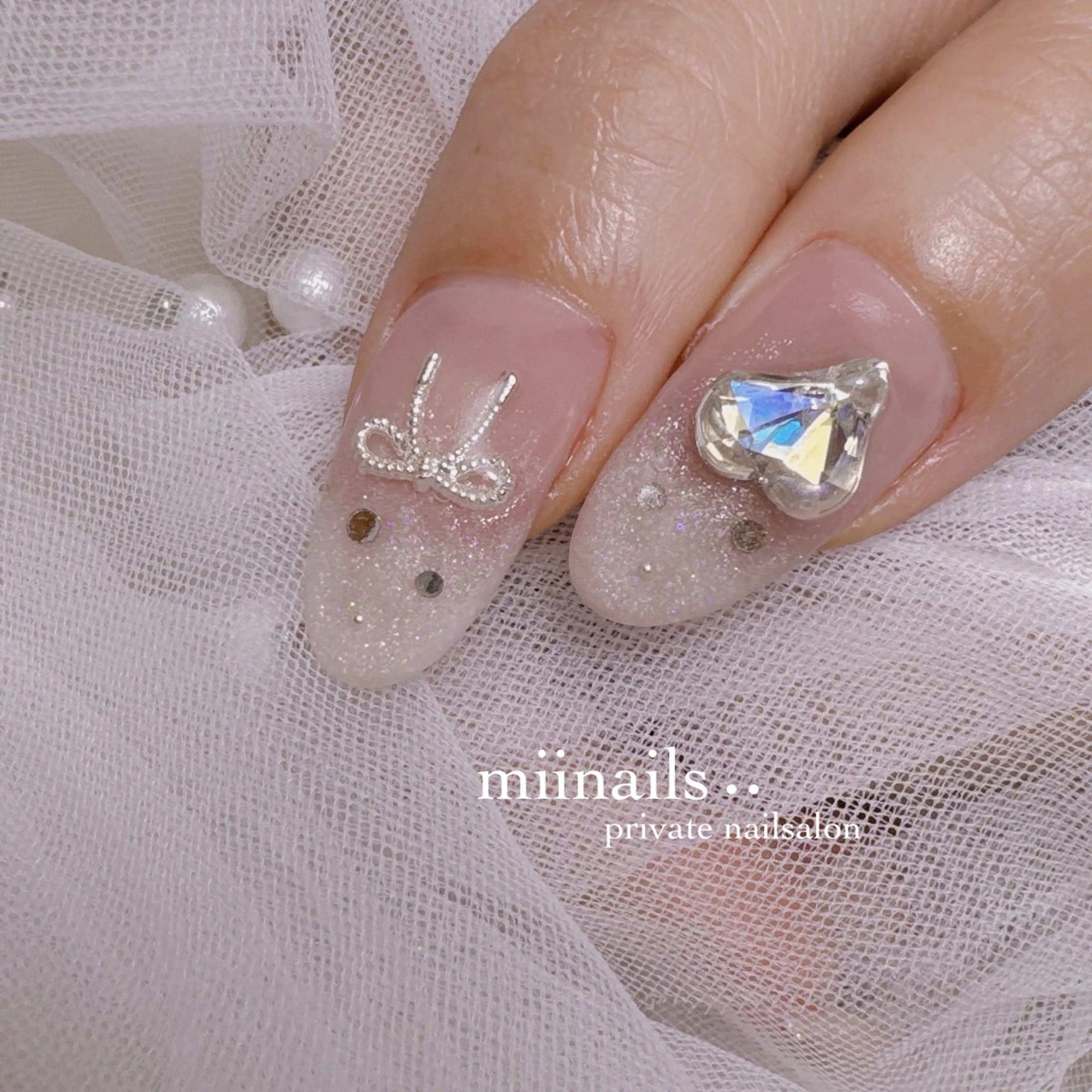 ネイル 韓国ネイル マグネットネイル ワンホンネイル ハンドネイル nailsalon miinailsのネイルデザイン