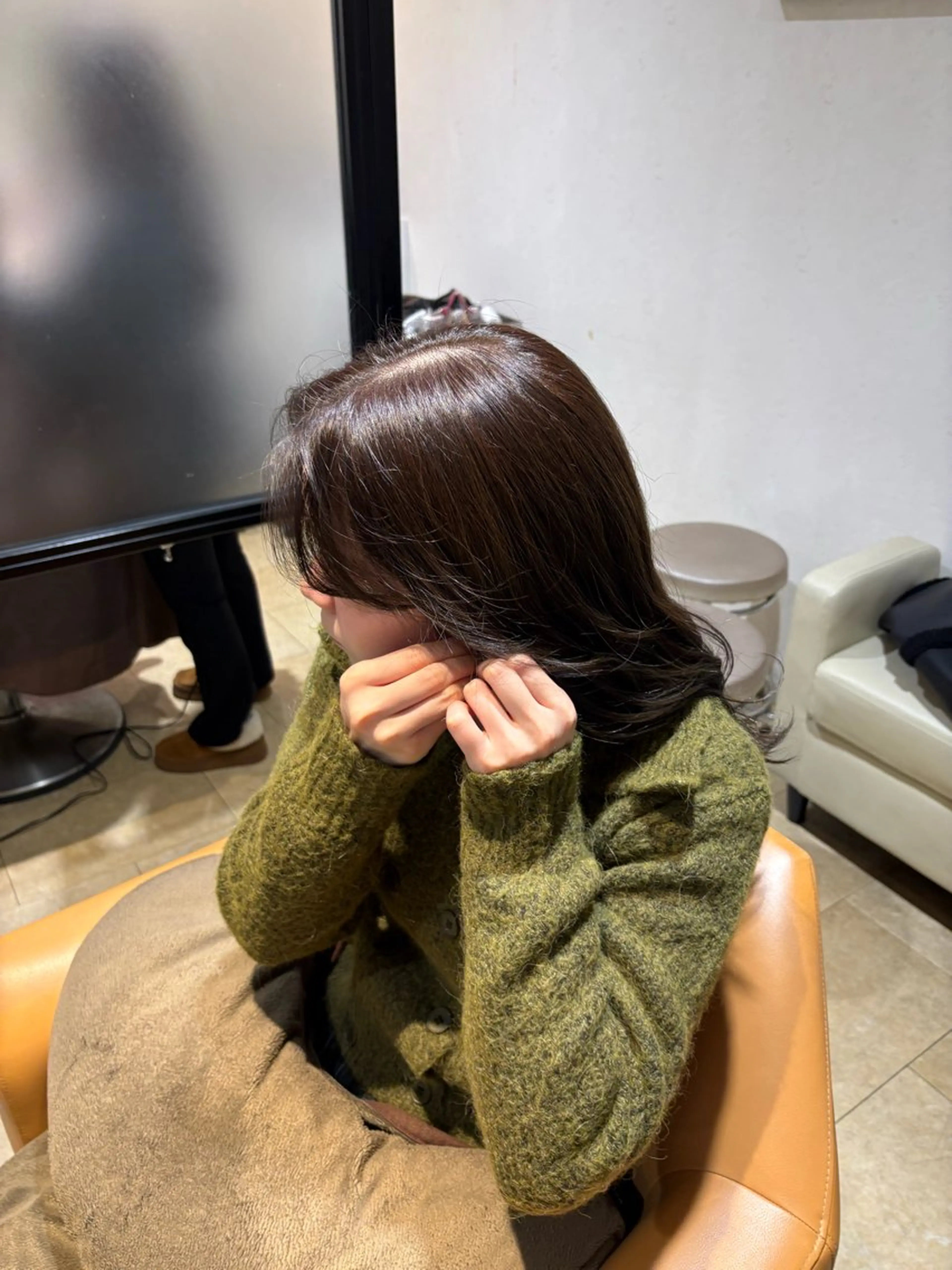 セミロング カラー あいり 福岡美容師のヘアスタイル