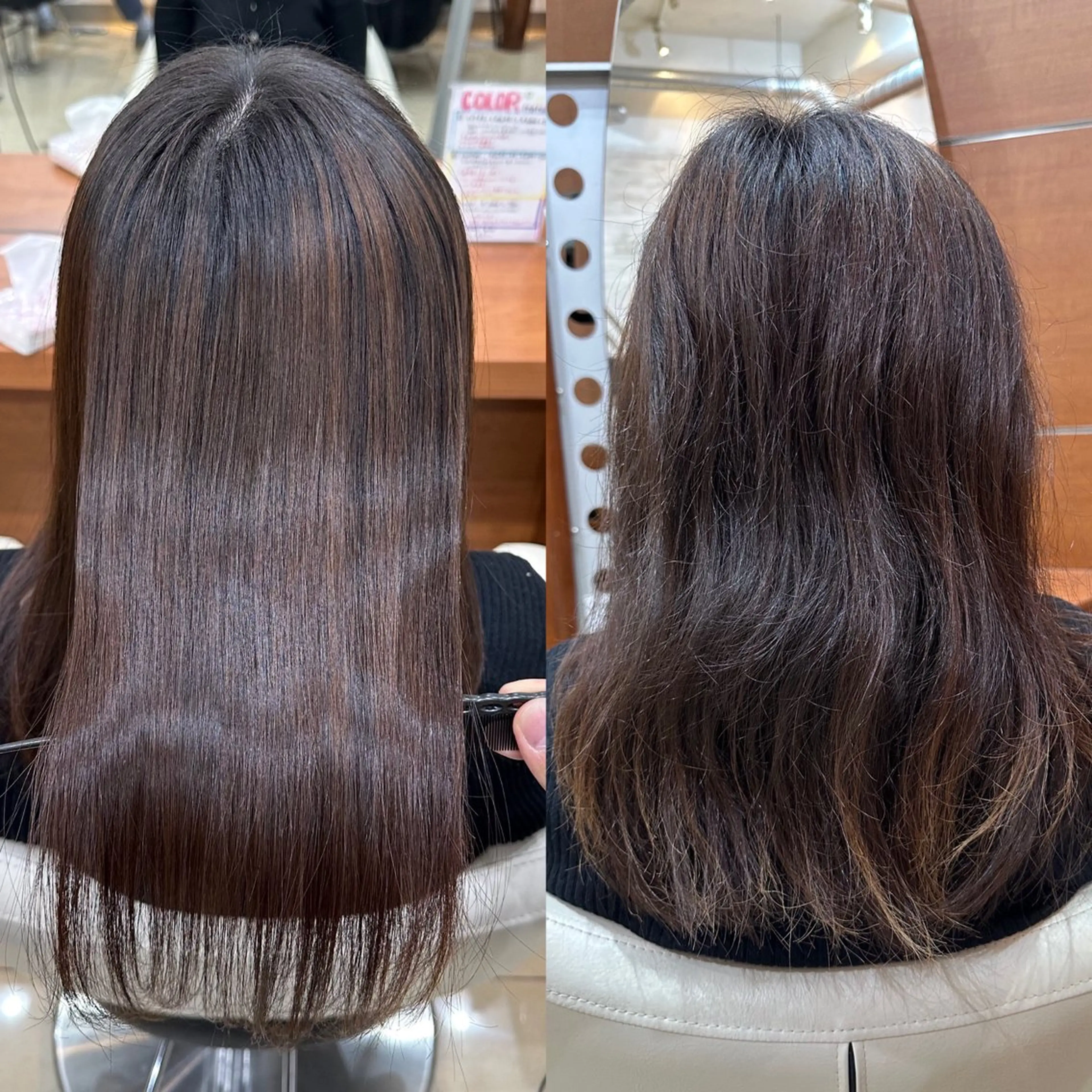 セミロング カラー 縮毛矯正 トリートメント 縮毛矯正/髪質改善 /韓国風　山川春輝のヘアスタイル