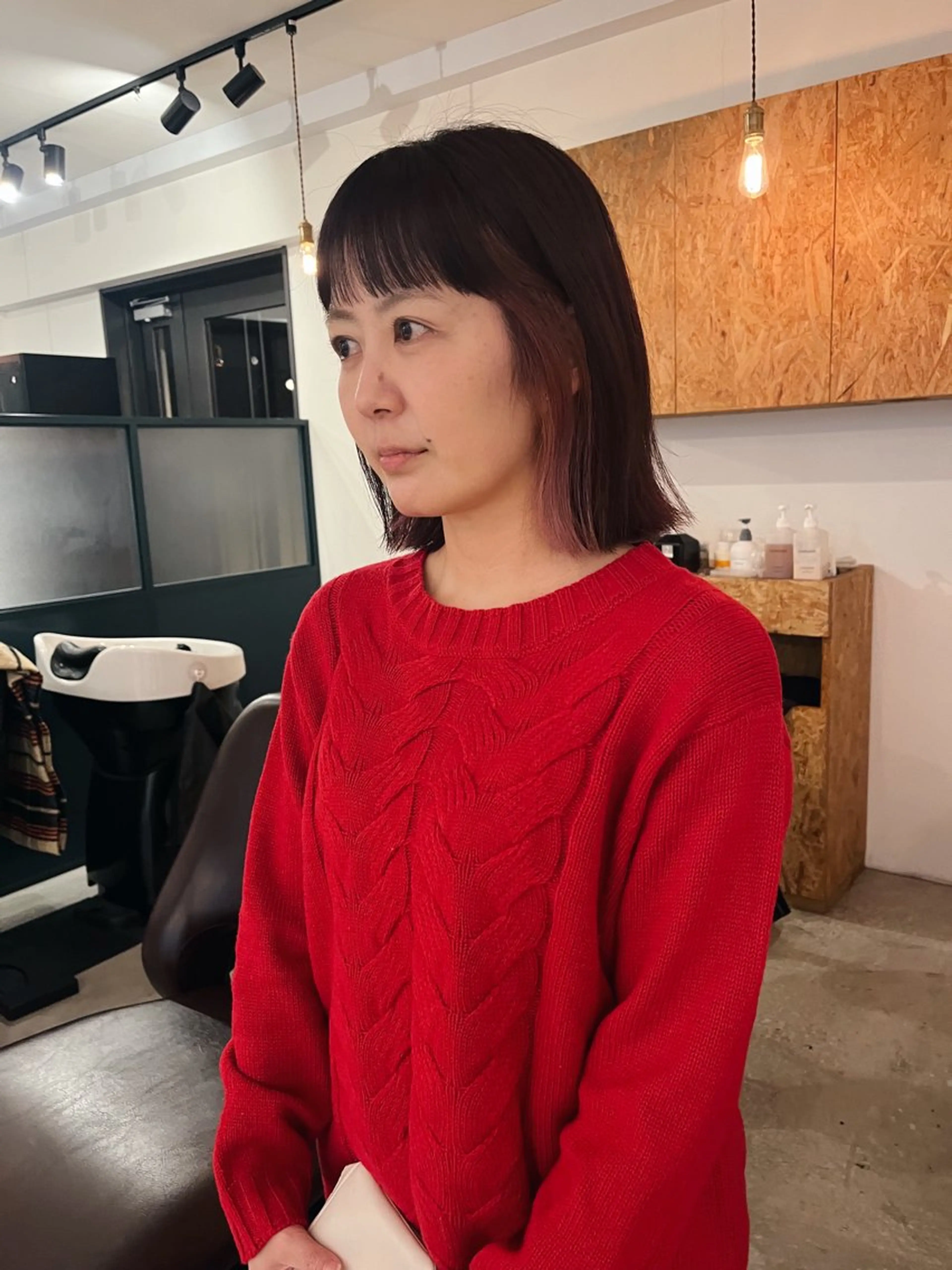 カラー ブリーチ インナーカラー 暖色/パーマ 🌼クニトウメイのヘアスタイル