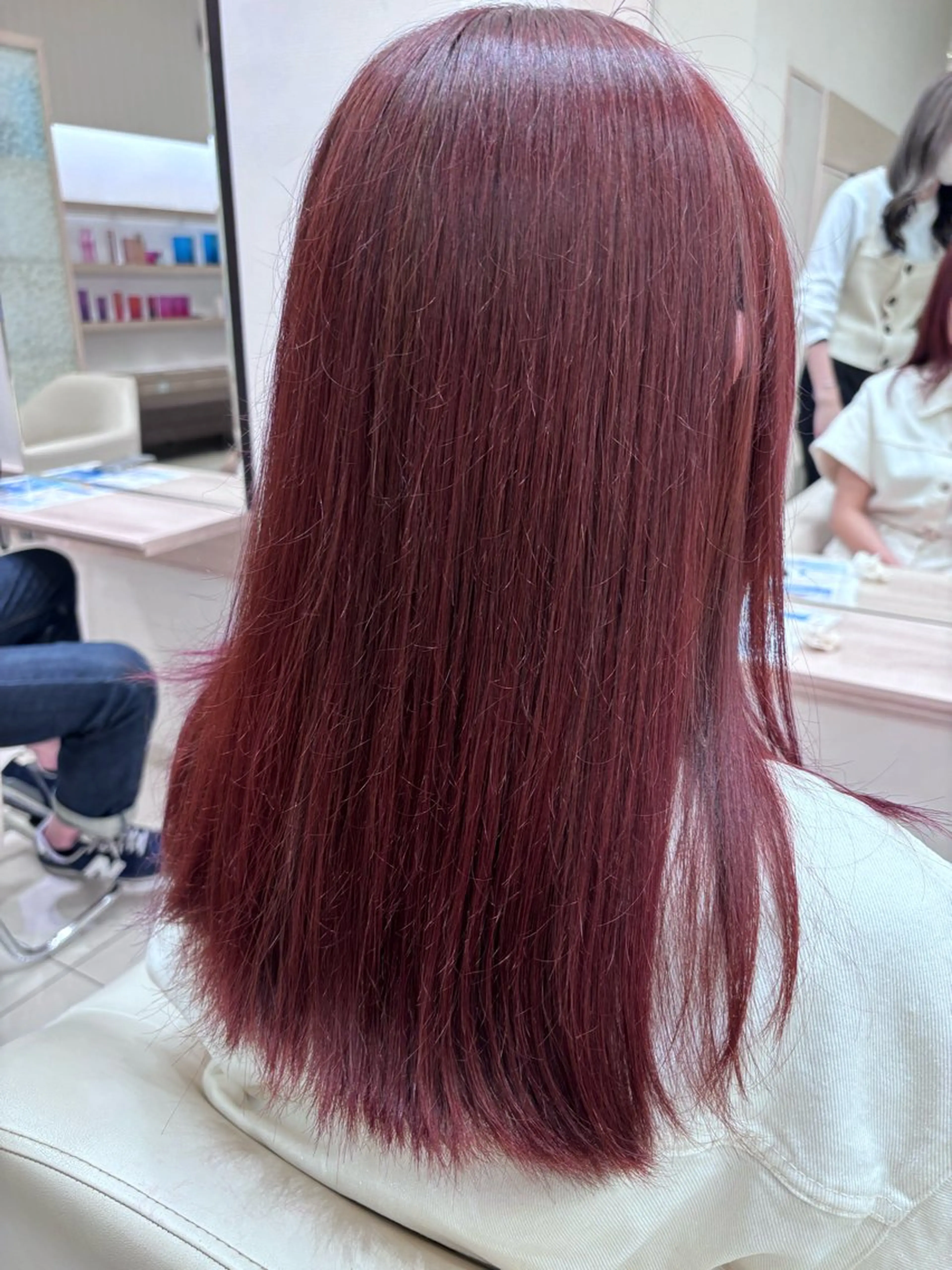セミロング カラー ピンクカラー 牛嶋 遼のヘアスタイル