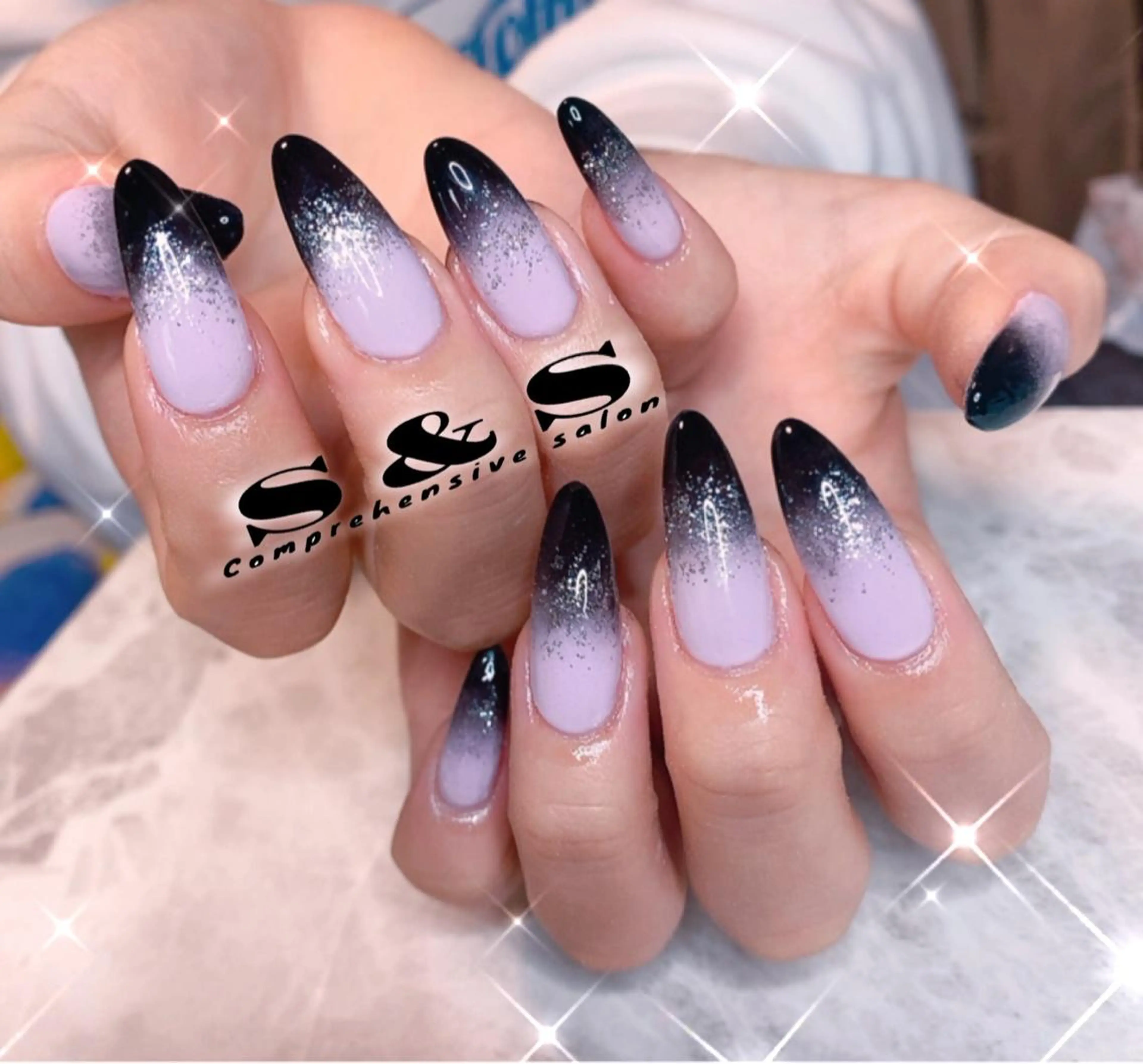 ネイル アートネイル 長さ出し メンズネイル 持ち込み ピンク S&S 村田小百合のネイルデザイン