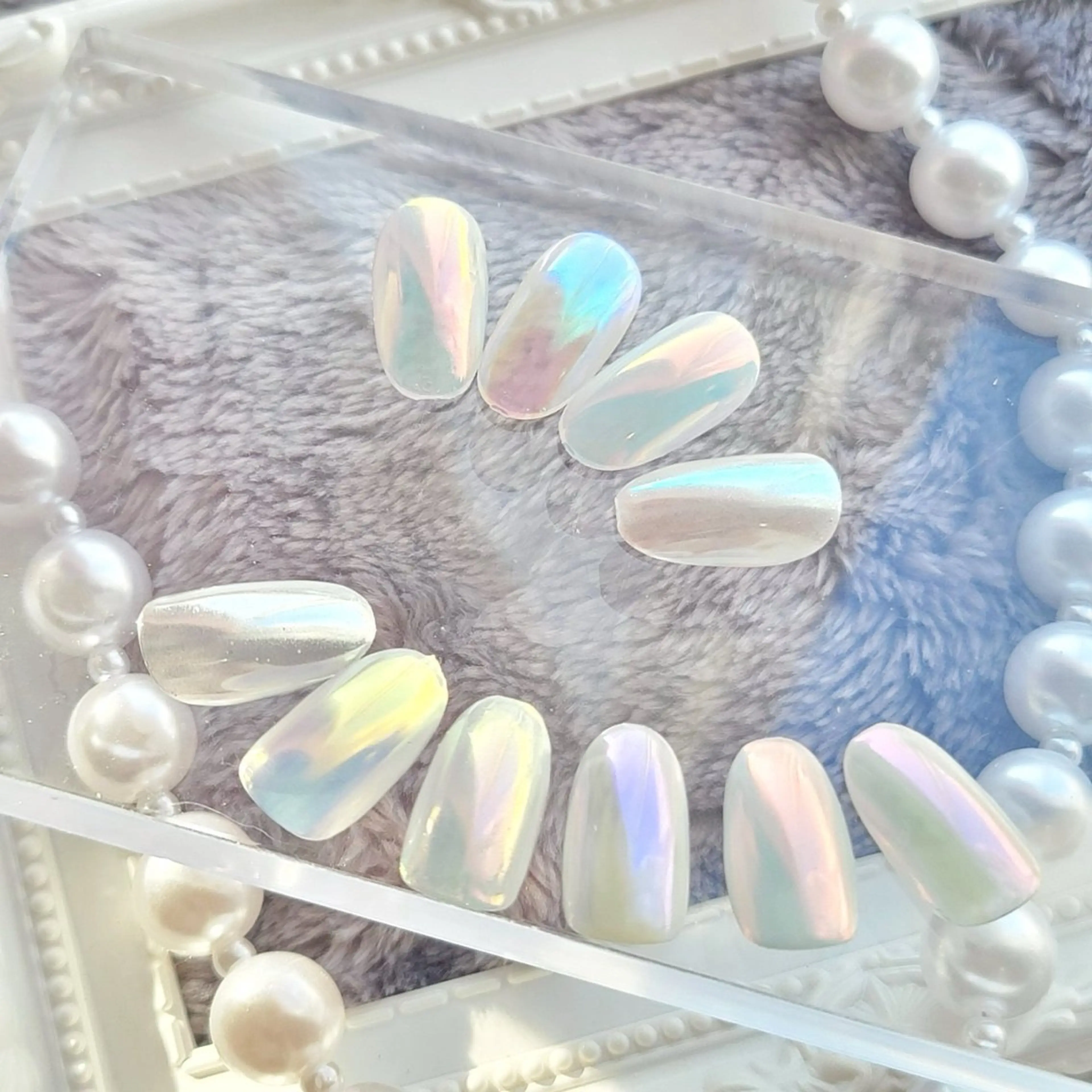 ネイル オーロラネイル Me19🕊️‎🤍 yuriのネイルデザイン