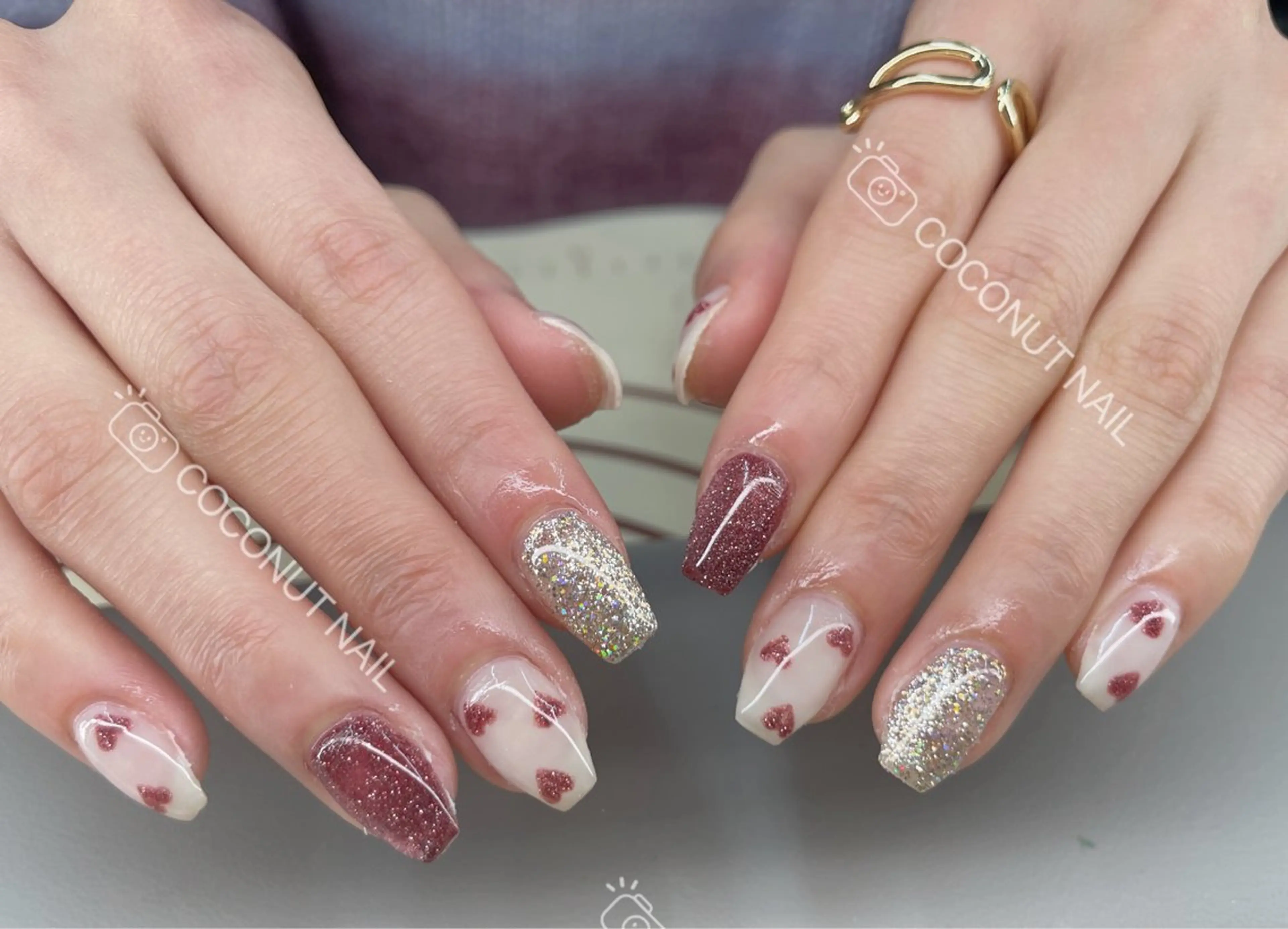 ネイル ハンドネイル 神田 ココナッツのネイルデザイン