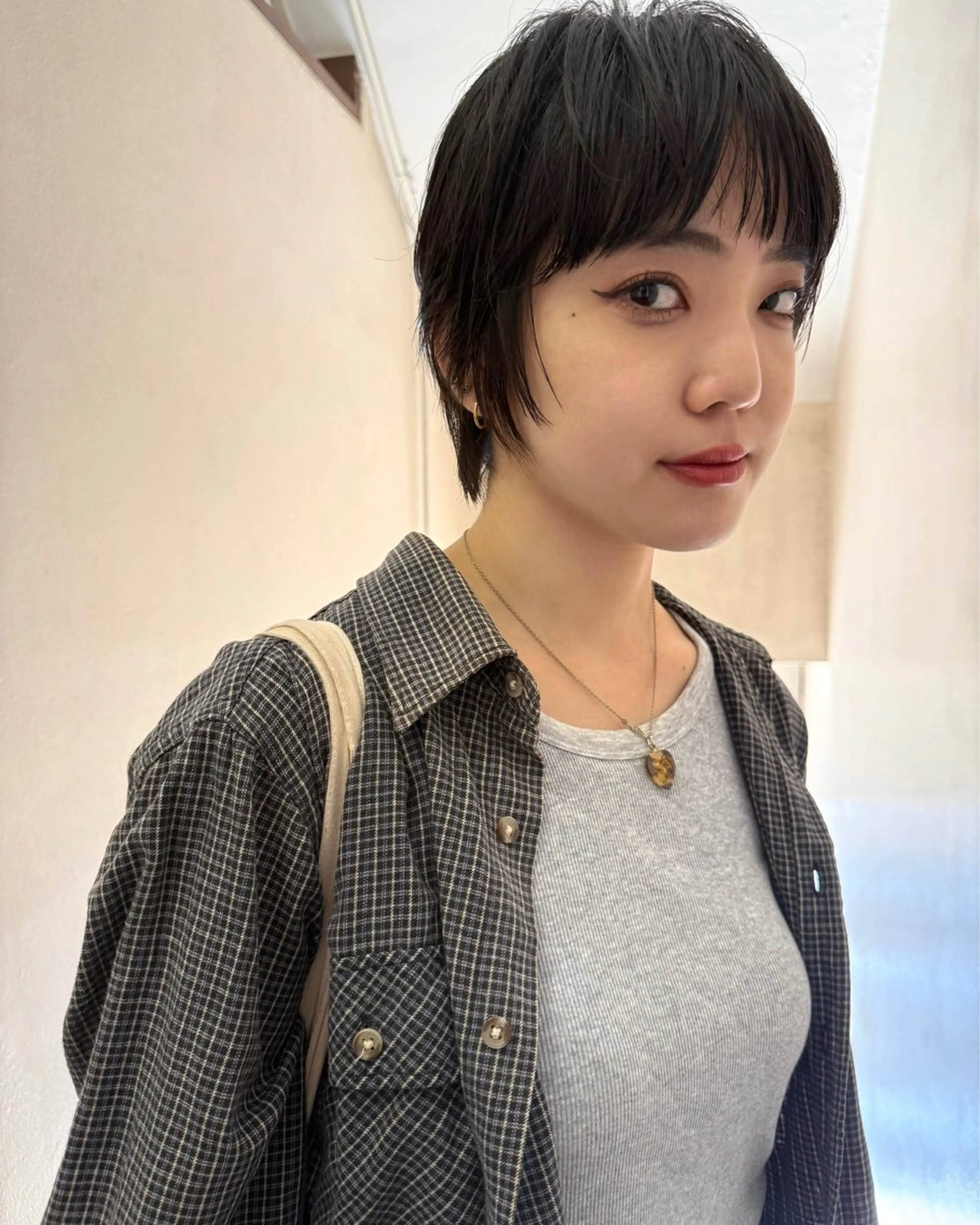 ショート ベリーショート ショートヘア カット ヘアカラー トリートメント 森貴裕/ベージュ/ パーマ/オリーブのヘアスタイル