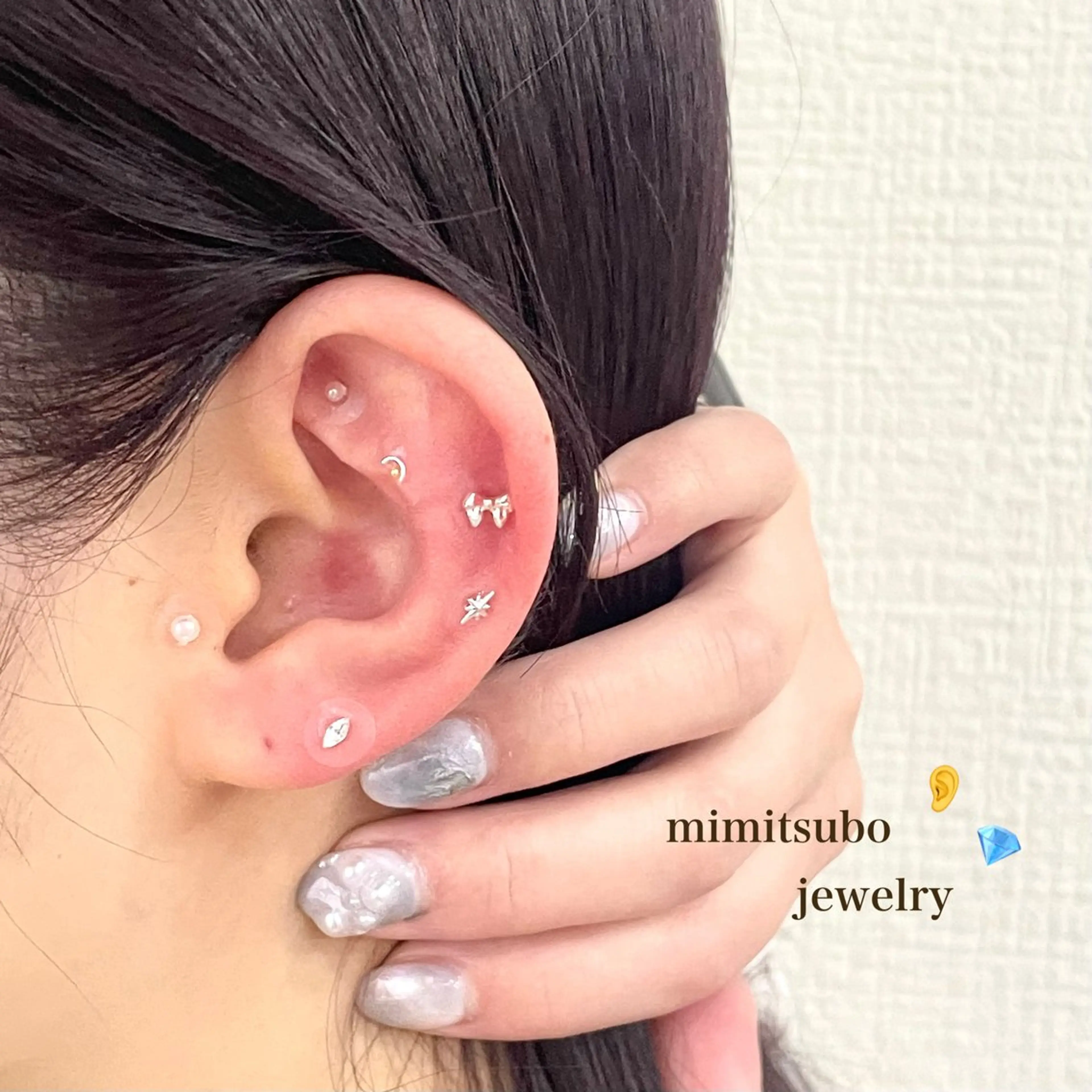 📍mimitsubo jewelry 👂💎(片耳6個ずつ)パーツ追加1つ100円の写真