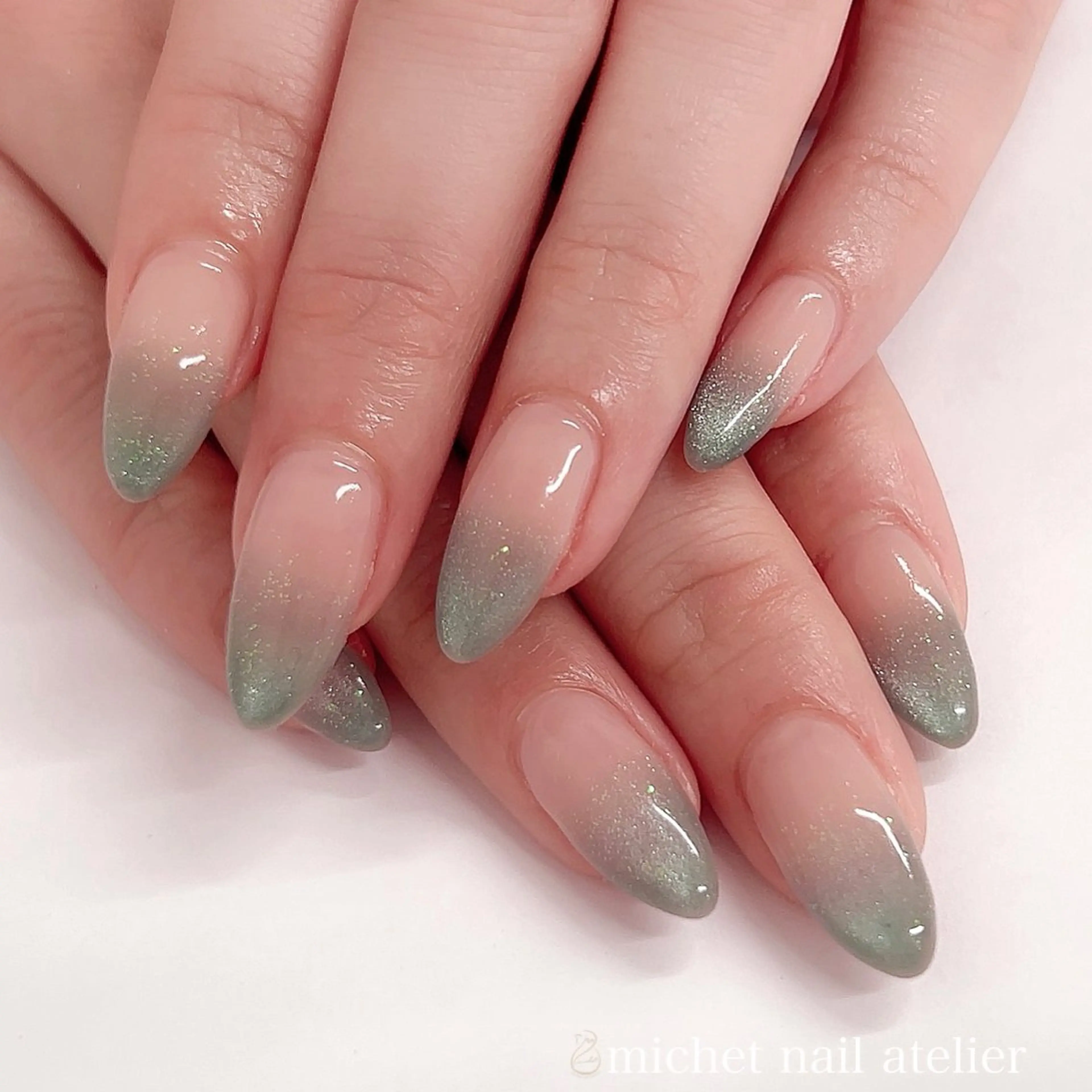 ネイル ジェルネイル グラデーション マグネットネイル ワンカラーネイル 春ネイル ハンドネイル h. rikaのネイルデザイン