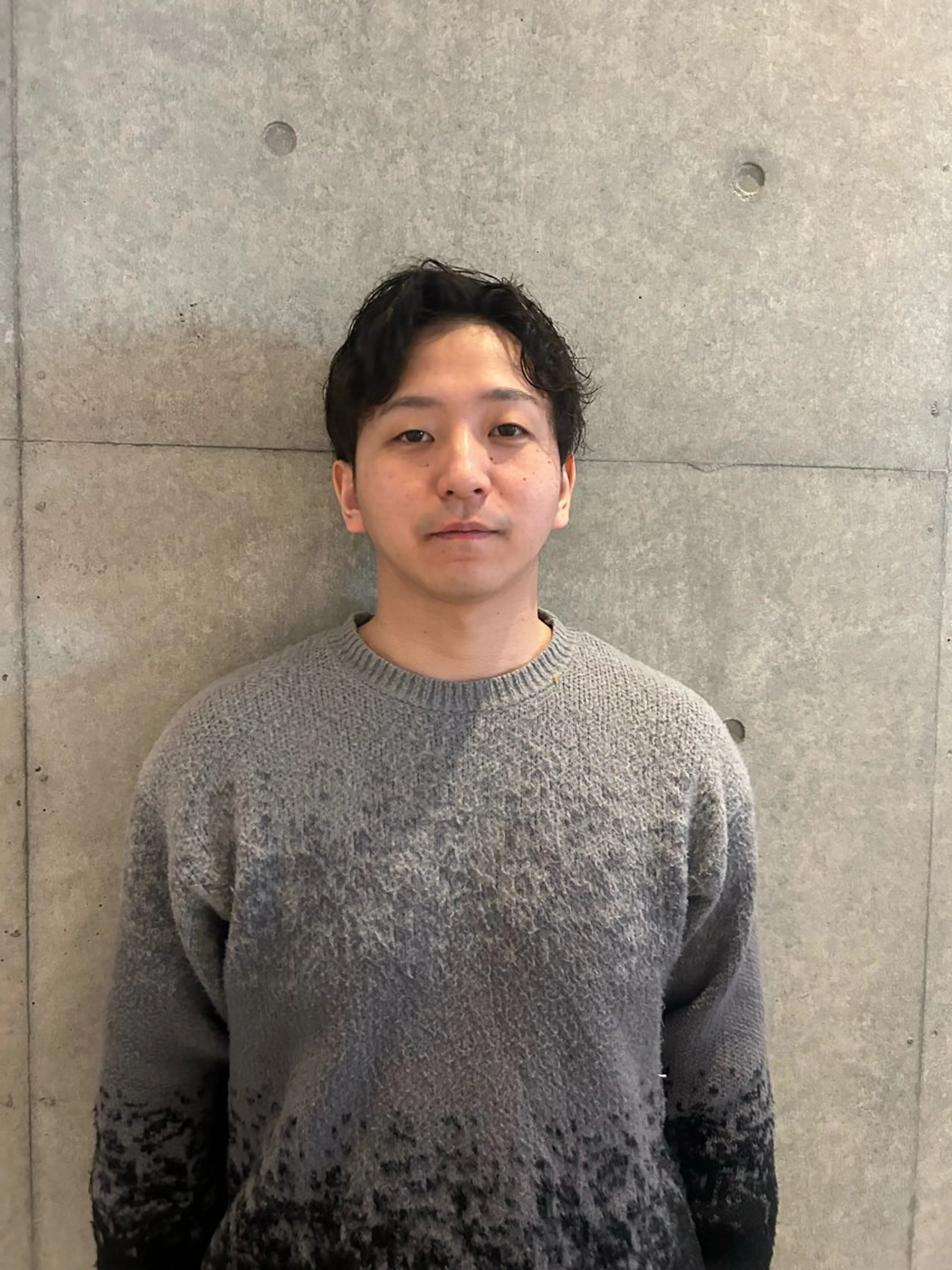 メンズ センターパート カット 南 菜花のヘアスタイル