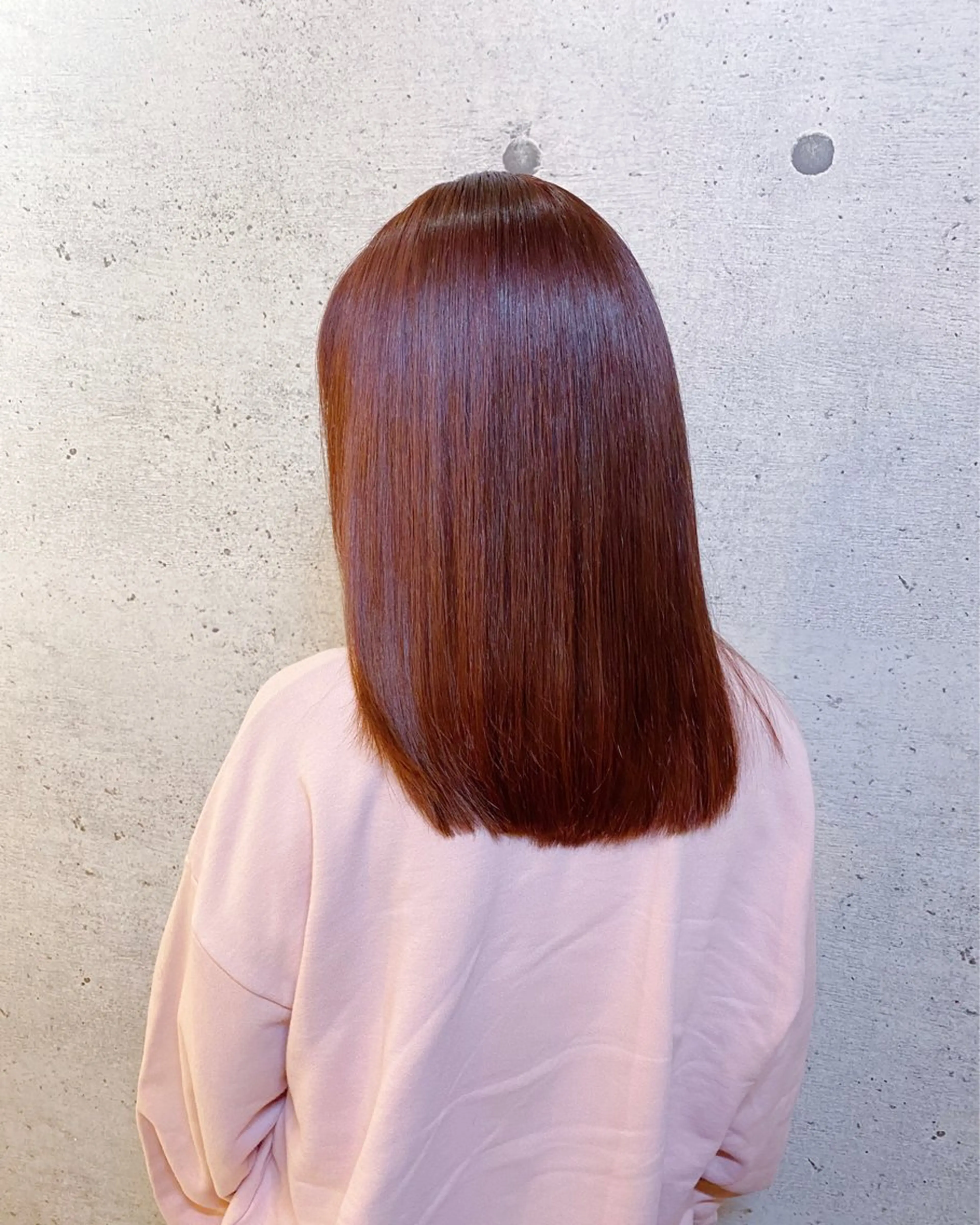 ミディアム カラー カット ヘアカラー トリートメント 久保 敏之のヘアスタイル