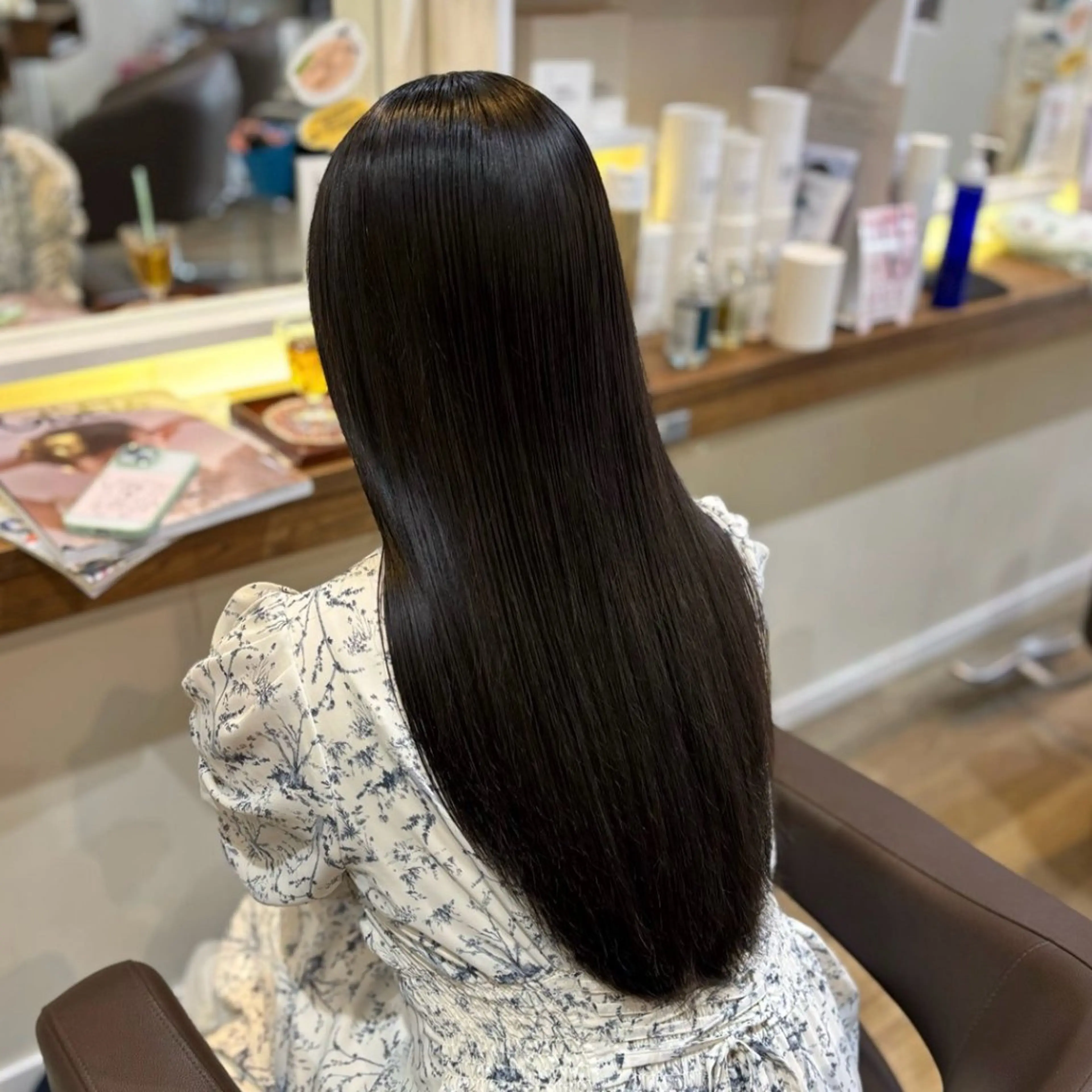 ロング 藤原 啓伽のヘアスタイル