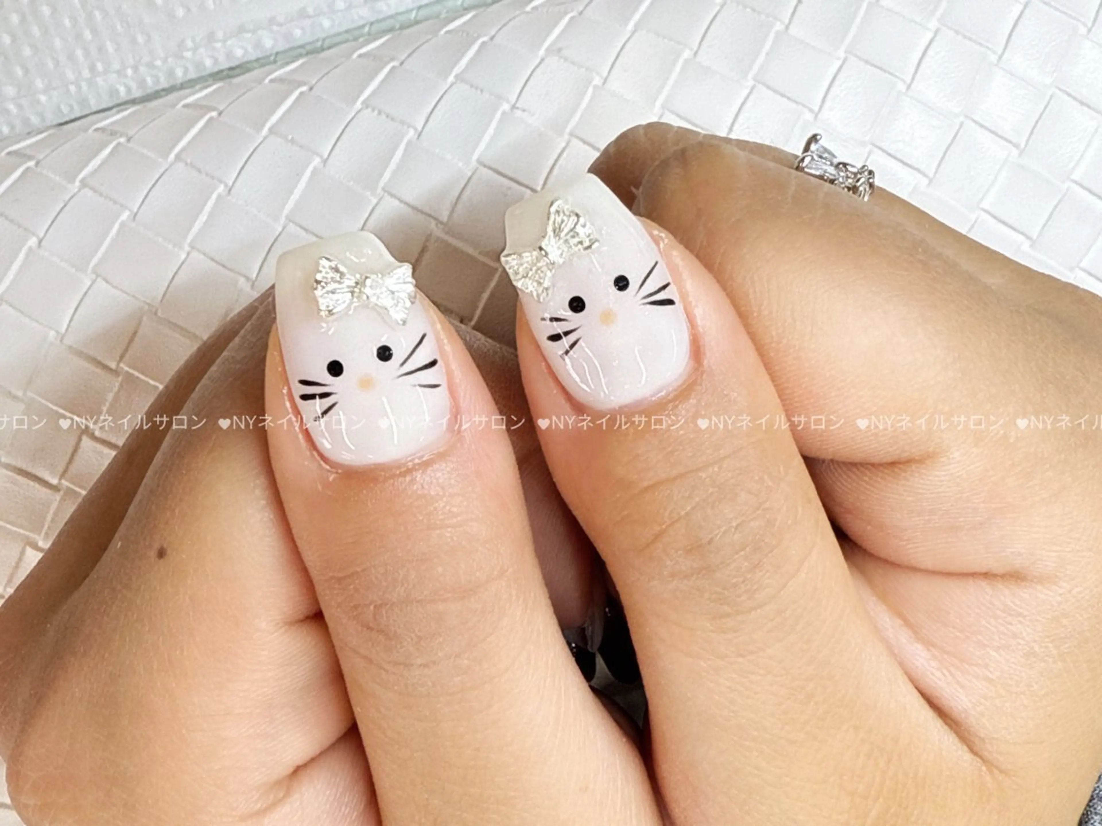 ネイル 長さ出し フットネイル フレンチネイル ジェルネイル ガーリー ハンドネイル NYネイルサロン　千葉中央店所属・NYネイルサロン 千葉中央店のネイルデザイン