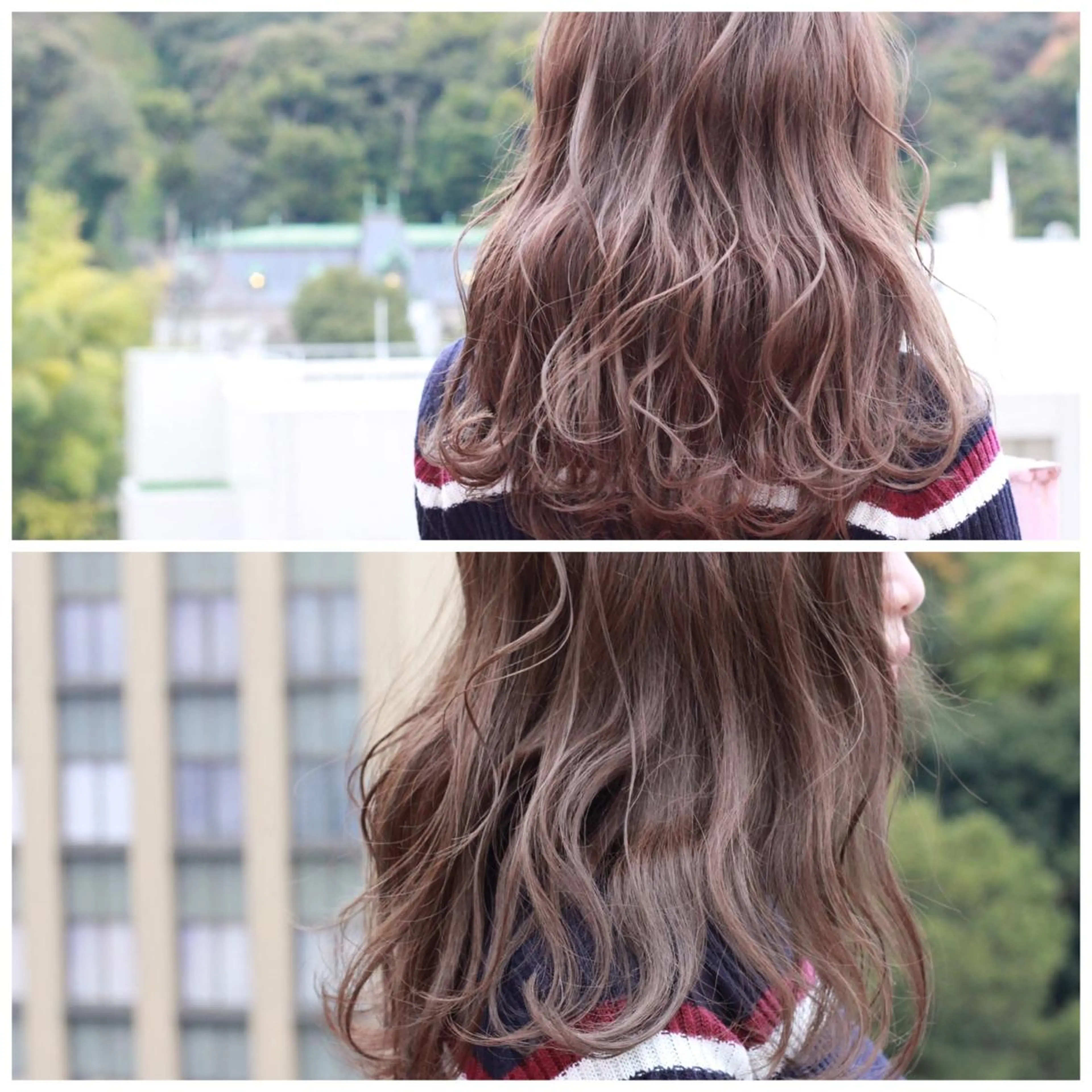 セミロング カラー グレージュ ハイトーンカラー ハイトーングレージュ カット ヘアカラー トリートメント Viage （ビアージュ）のヘアスタイル