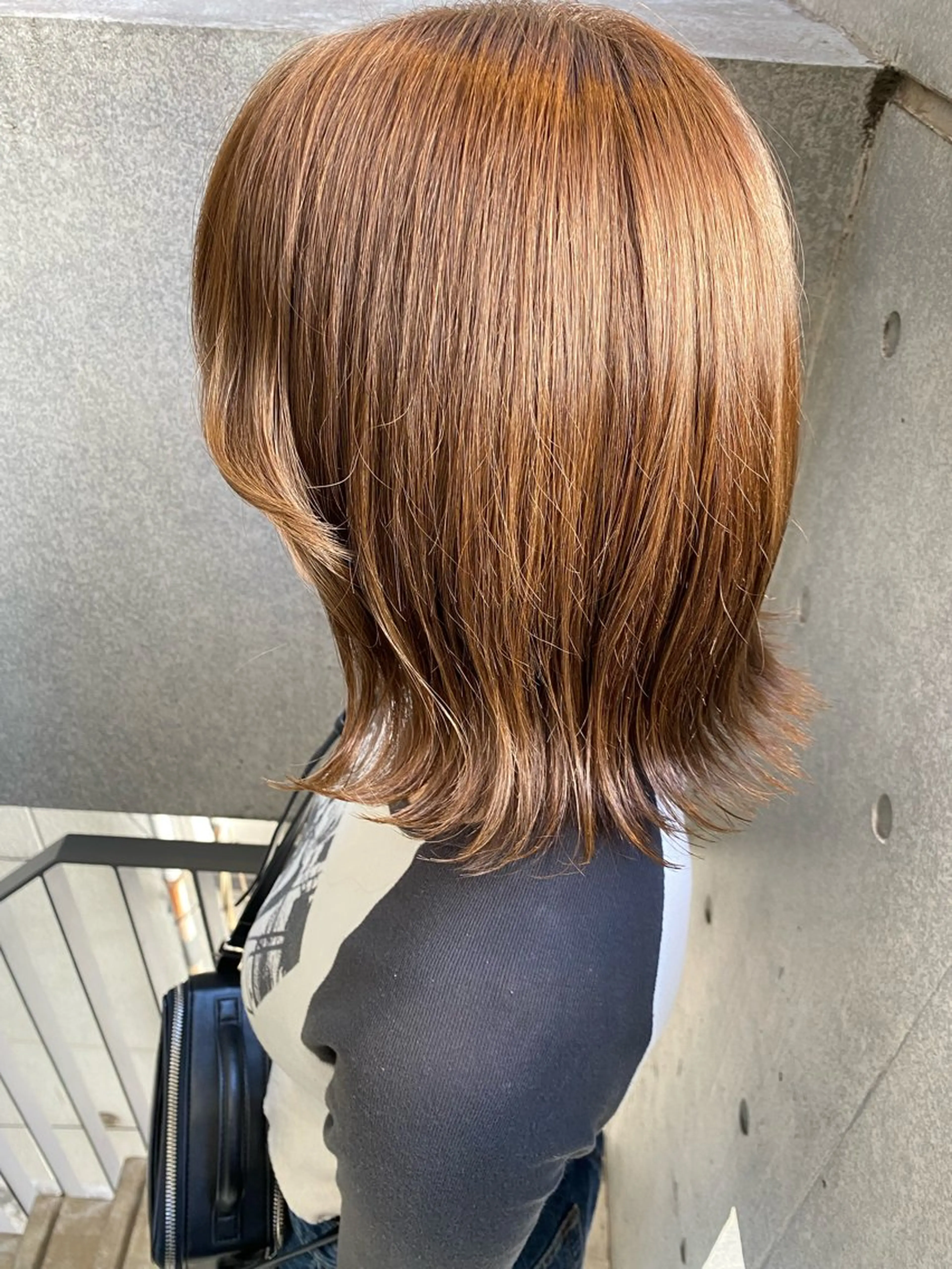 ミディアム カラー ベージュカラー オリーブベージュ オレンジ hina💟 透明感カラーのヘアスタイル