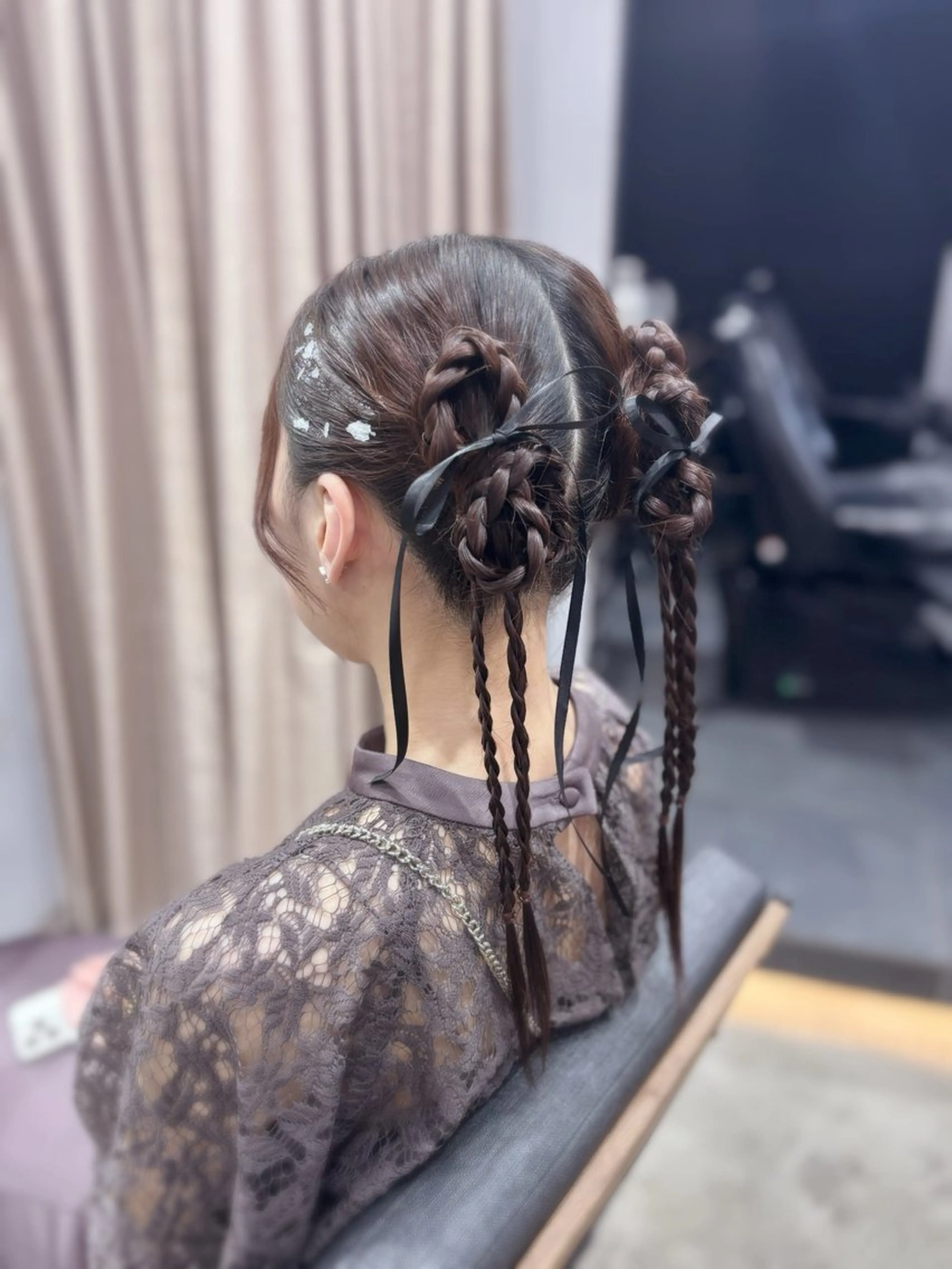 ロング ヘアアレンジ 浴衣 ヘアセット カット、縮毛矯正 モデル募集🎀あゆみのヘアスタイル