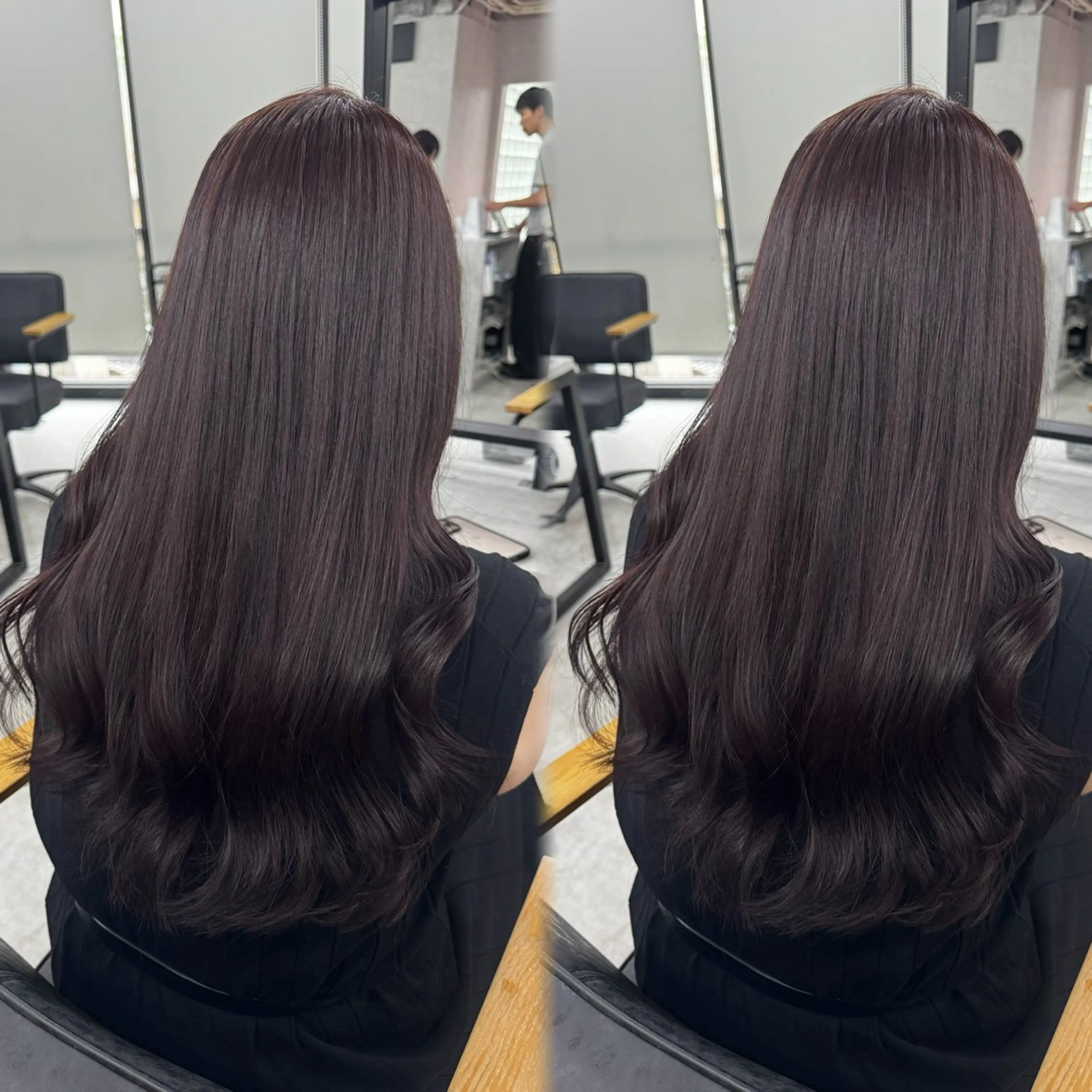 ロング カラー アッシュ アッシュブラウン ベージュカラー 黒髪 ブリーチ カット ヘアカラー トリートメント 赤み無し柔らかカラー 【梅田】madokaのヘアスタイル