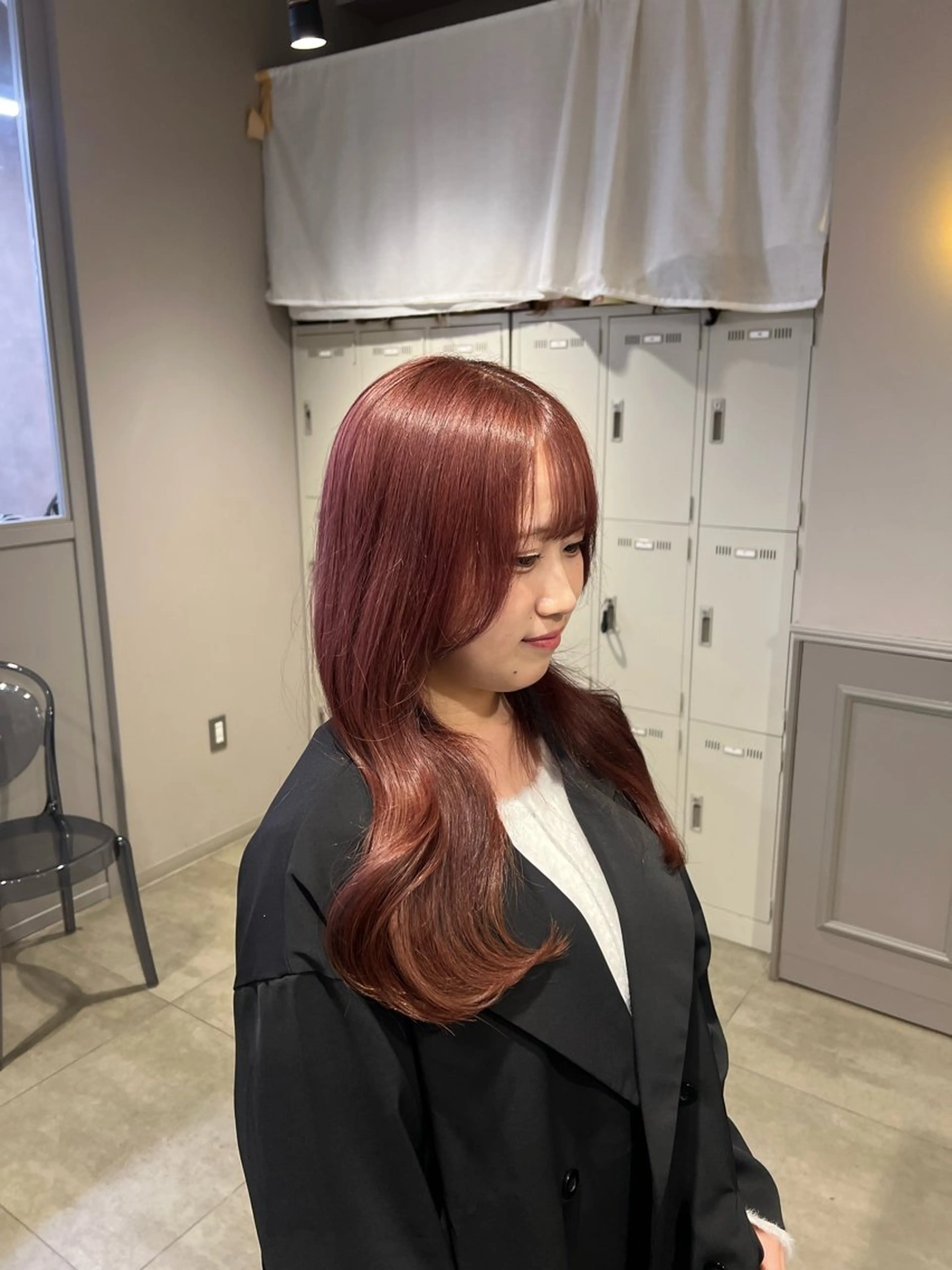 セミロング カラー ヘアカラー トリートメント 韓国レイヤーカット /REIのヘアスタイル