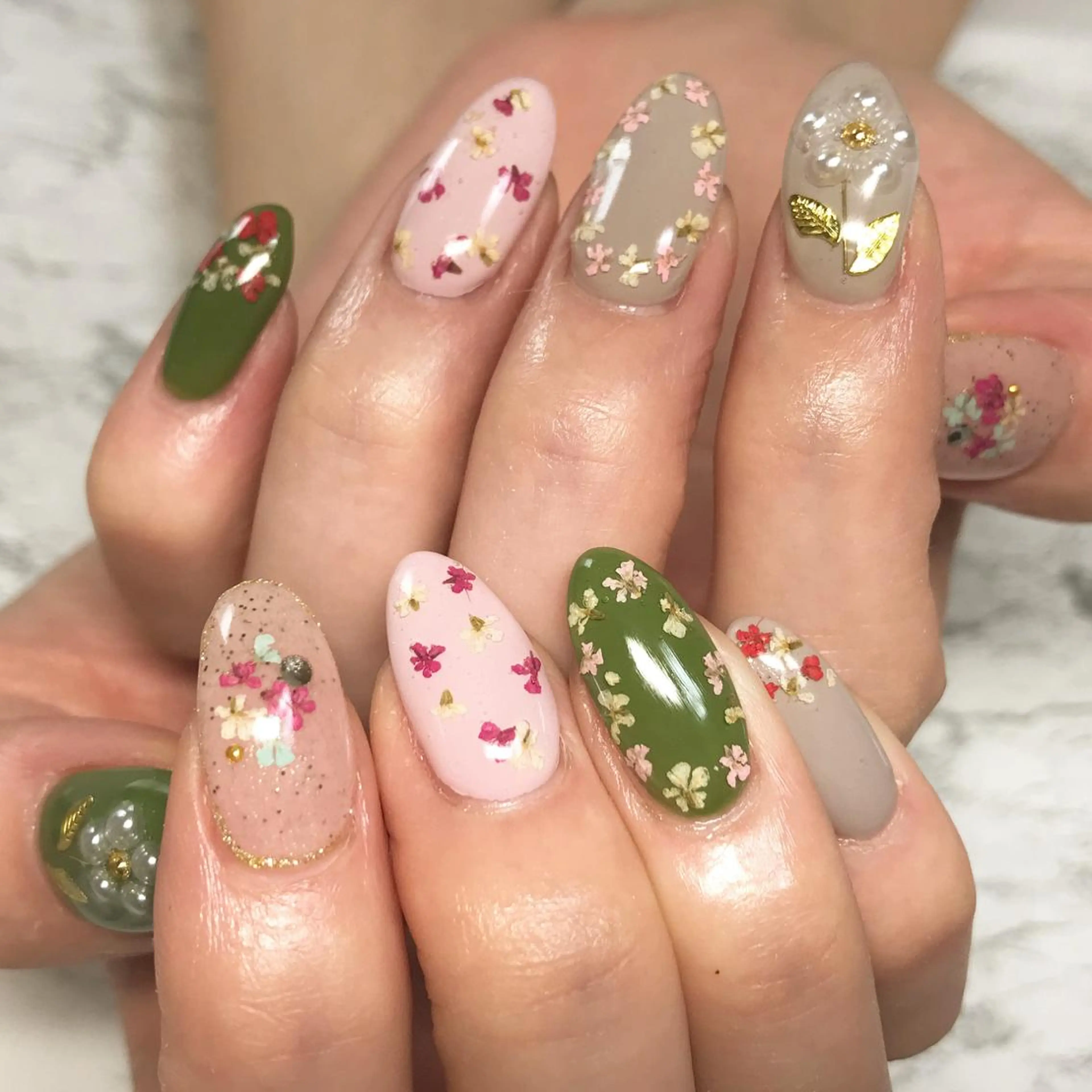ネイル フラワーネイル フットネイル ニュアンスネイル シンプルネイル 春ネイル ネイル フフラ所属・nail fufla ♡yamane♡のネイルデザイン