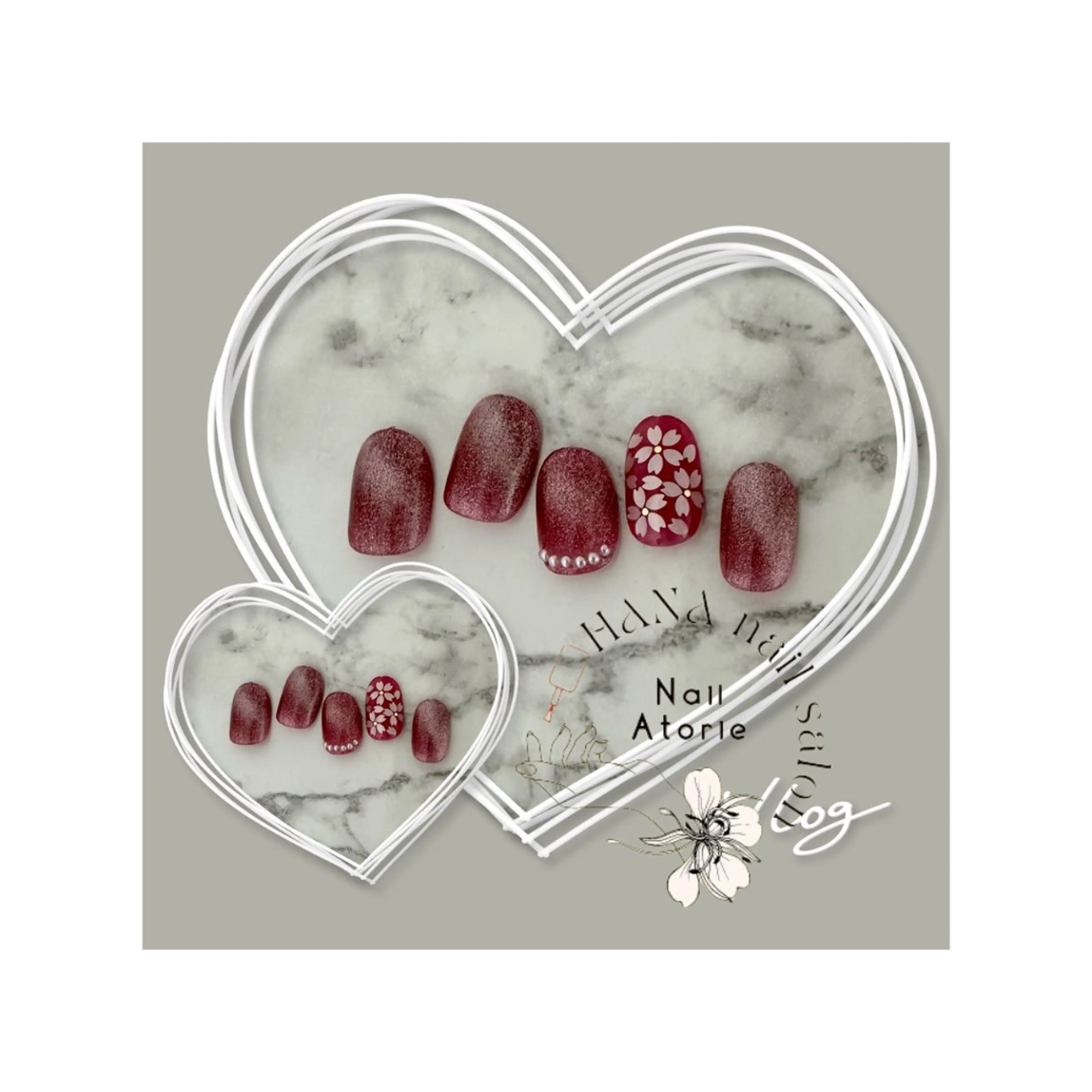 ネイル マグネットネイル 春ネイル HaNA 　nail salonのネイルデザイン